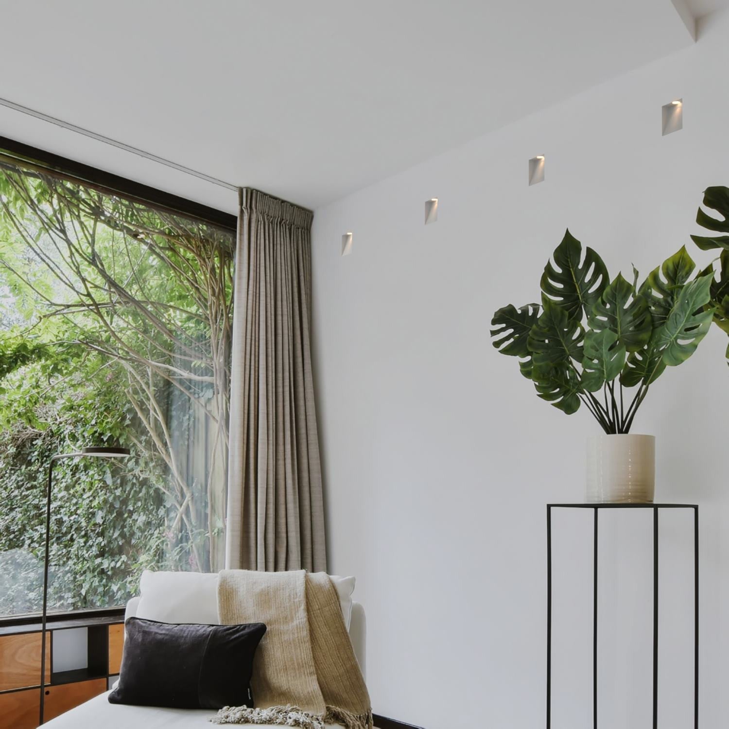 Aplique de pared empotrable de escayola "MUR" - 1W - Trimless / integración