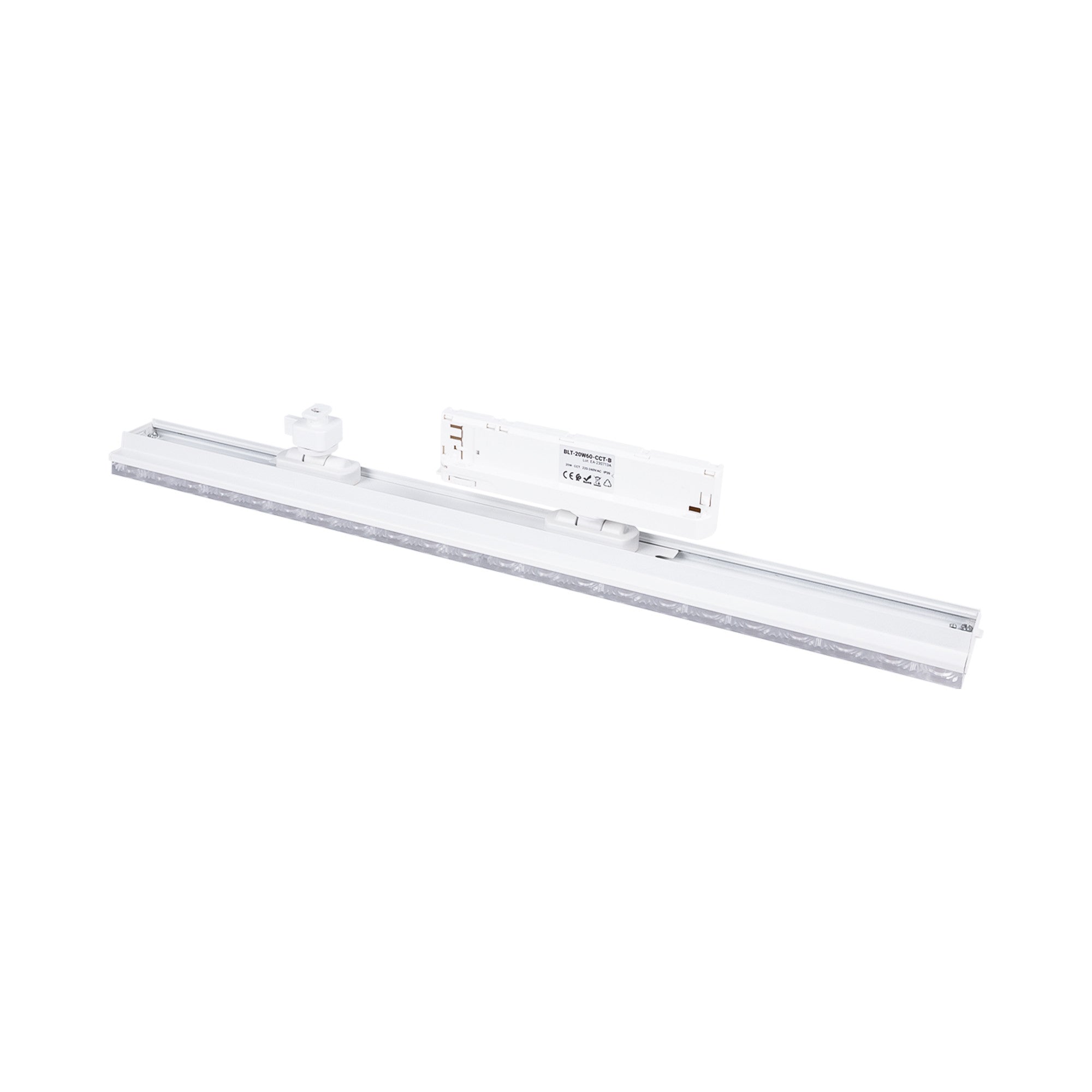 Proyector LED lineal orientable para carril trifásico 20W - CCT - CRI90 - Driver KGP