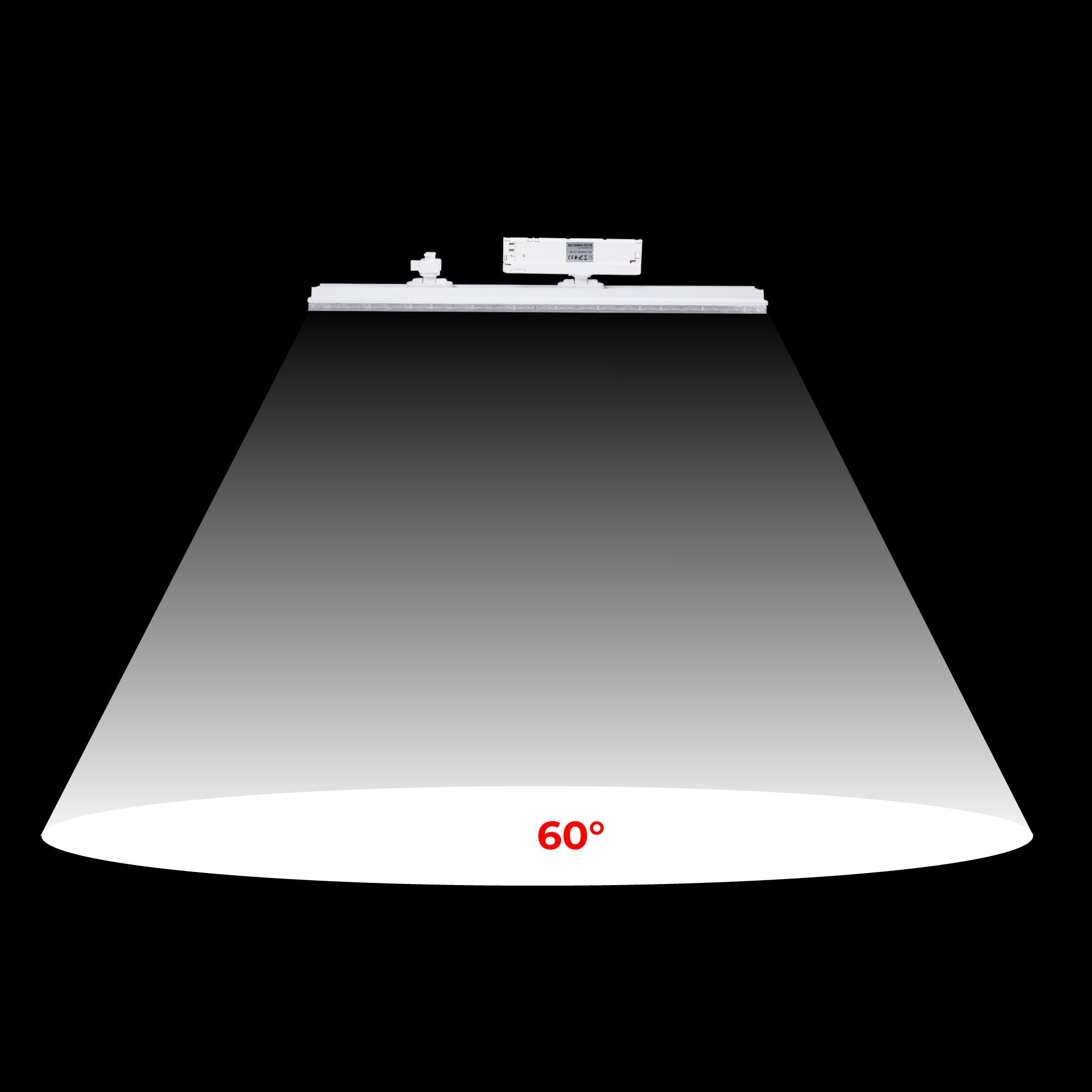 Proyector LED lineal orientable para carril trifásico 20W - CCT - CRI90 - Driver KGP