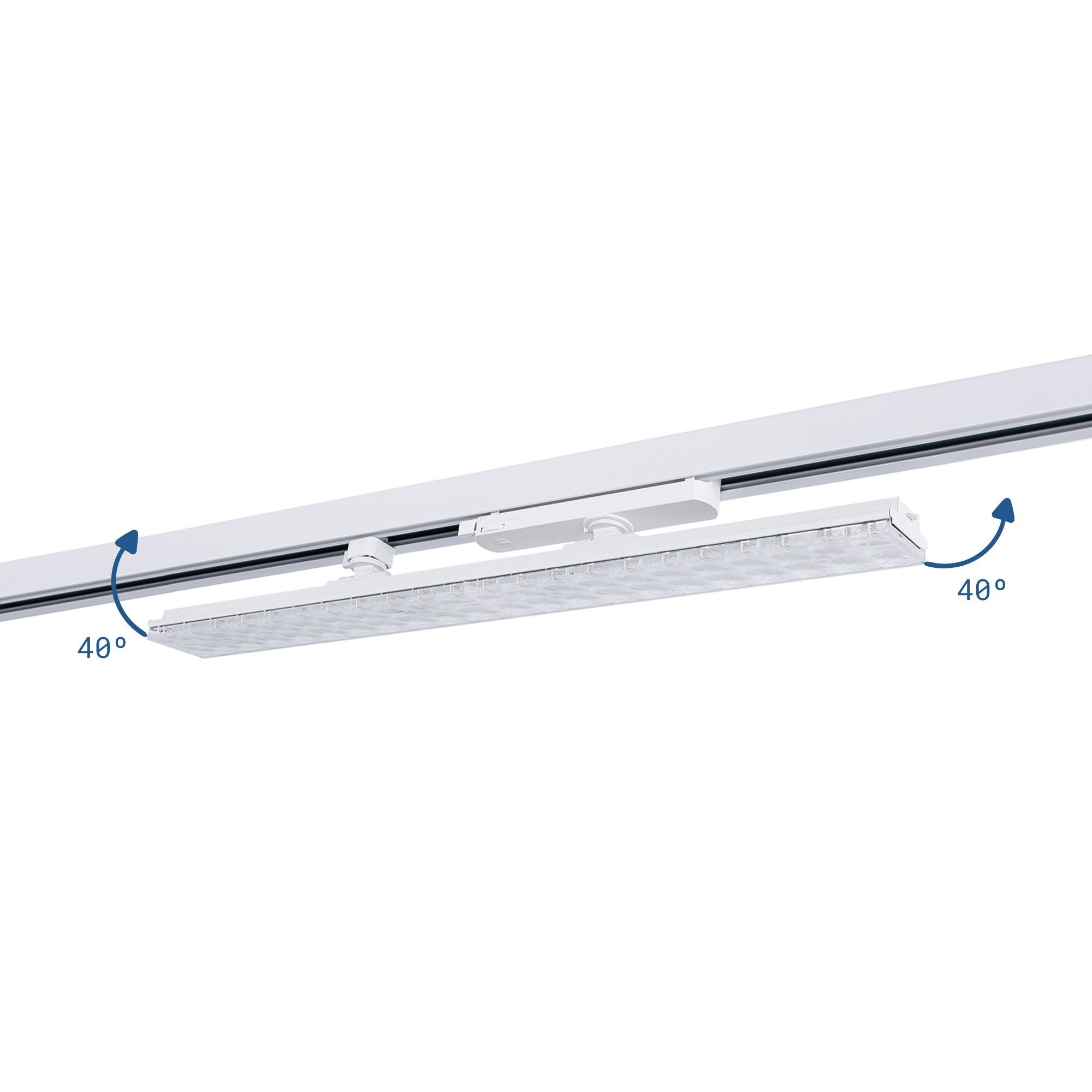 Proyector LED lineal orientable para carril trifásico 20W - CCT - CRI90 - Driver KGP