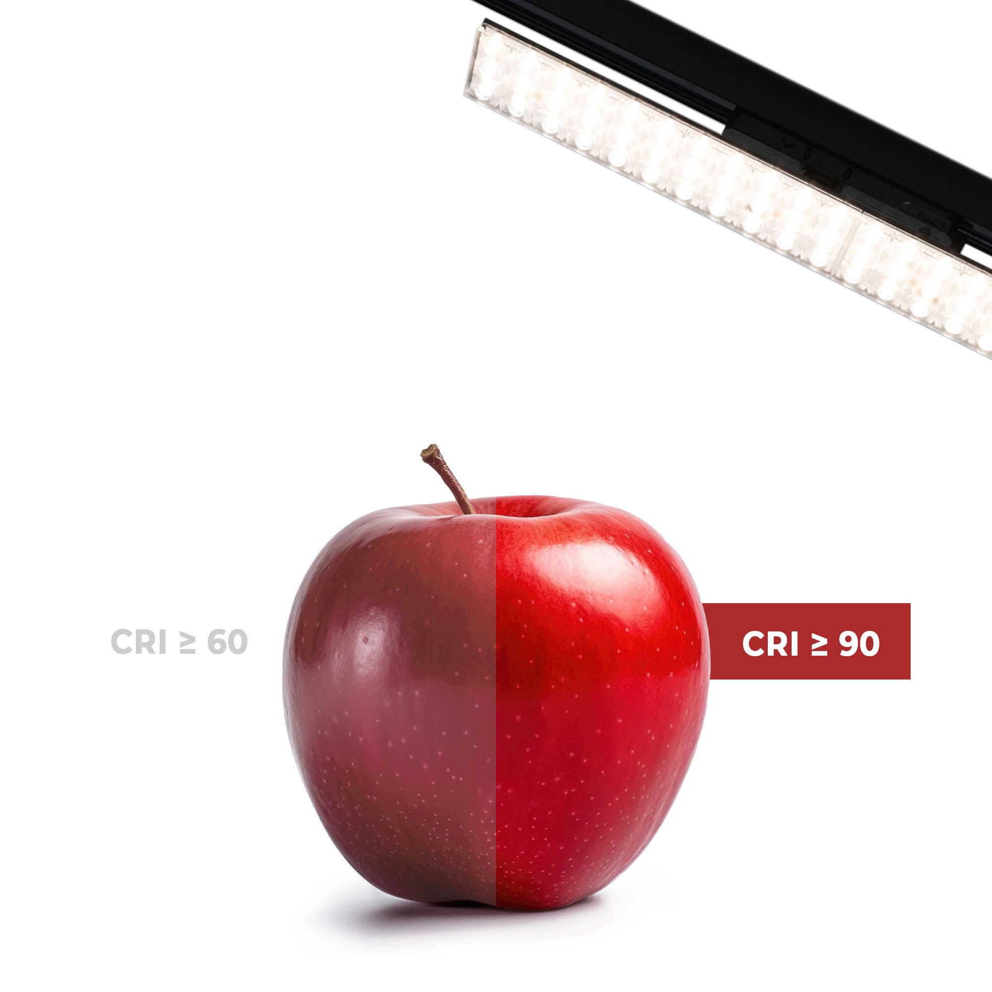 Proyector LED lineal orientable para carril trifásico 40W - CCT - CRI90 - Driver KGP
