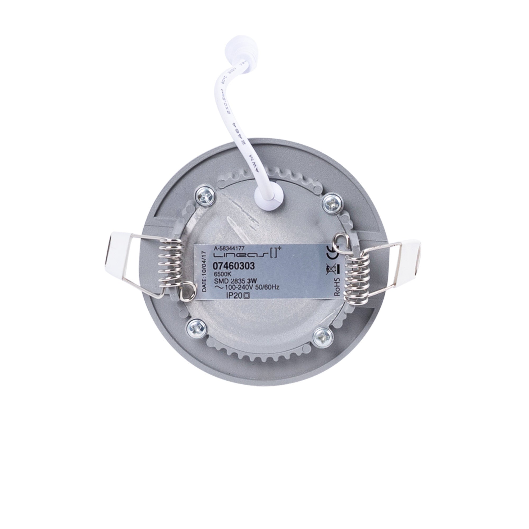 Downlight LED plano 3W - Color gris - Corte Ø 70mm