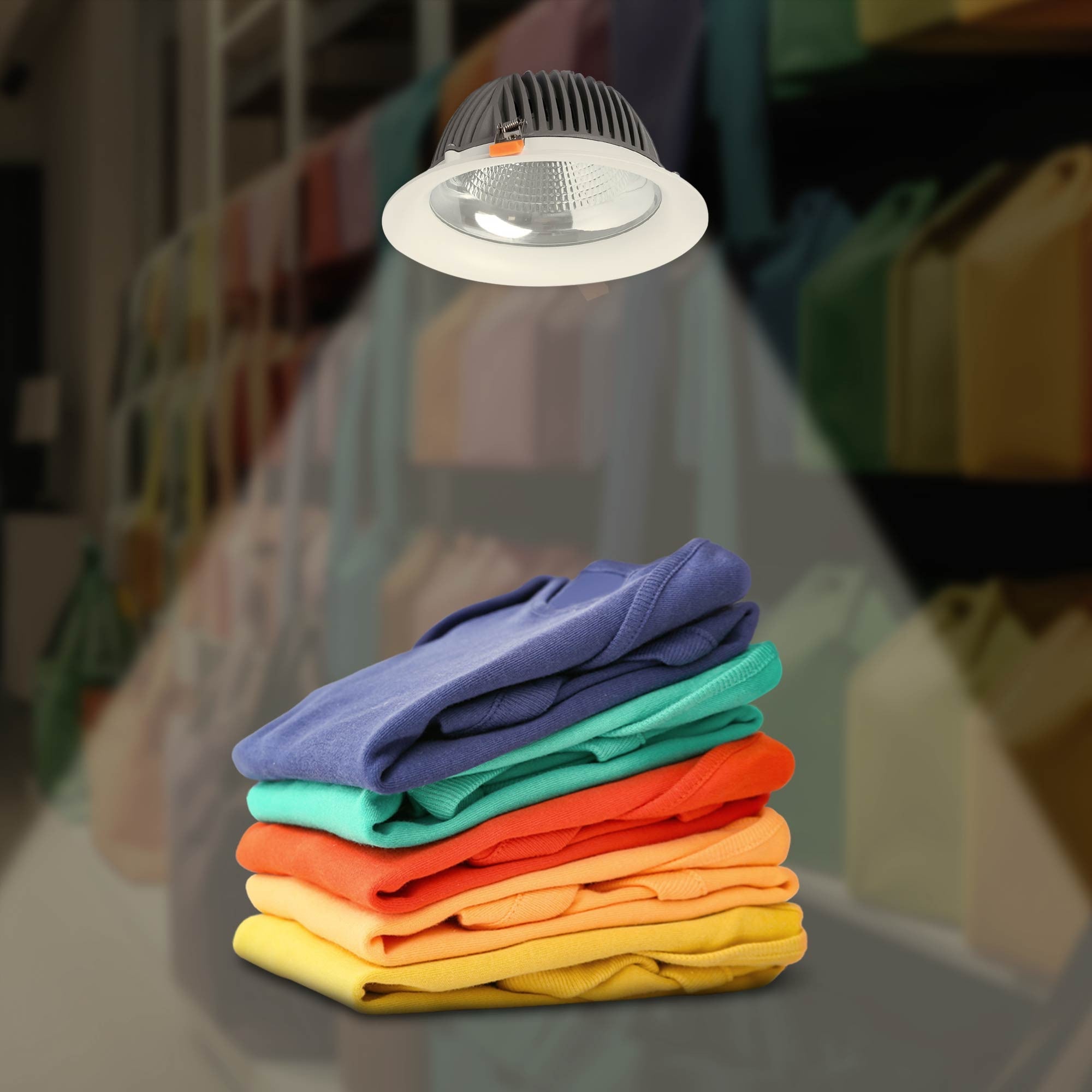 Downlight LED especial para cosmética, moda y retail - 40W - Driver Philips - Corte Ø210 mm