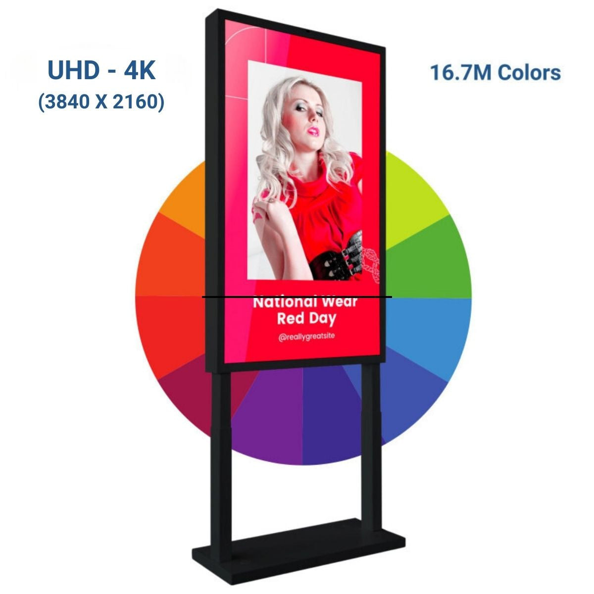 Display publicitario LCD para escaparates UHD 4K - 55" - Android - Indoor