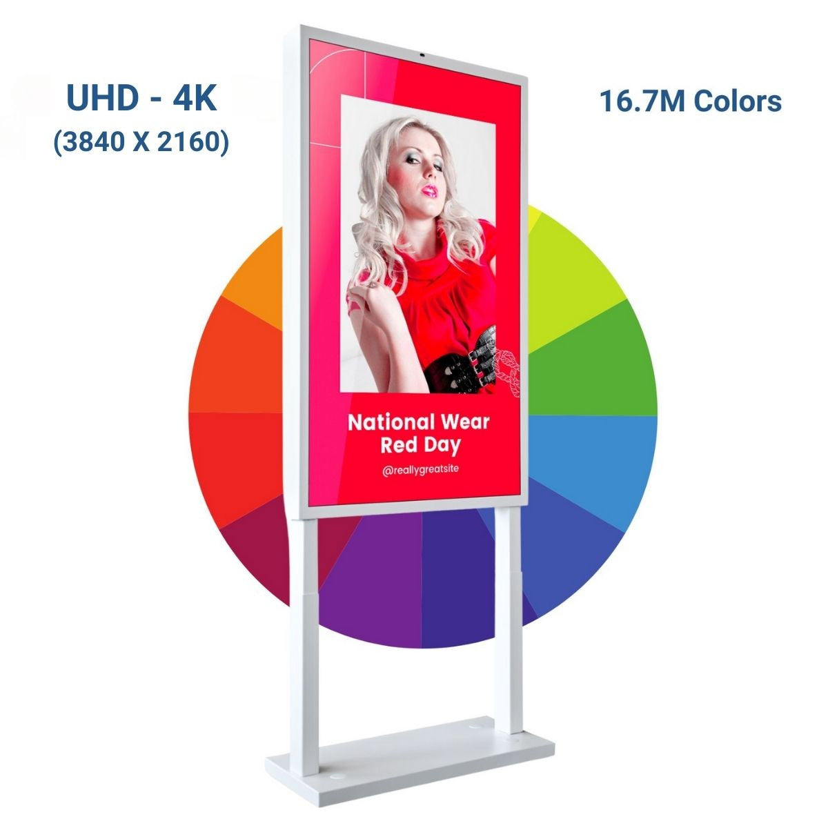Display publicitario LCD para escaparates UHD 4K - 55" - Android - Indoor