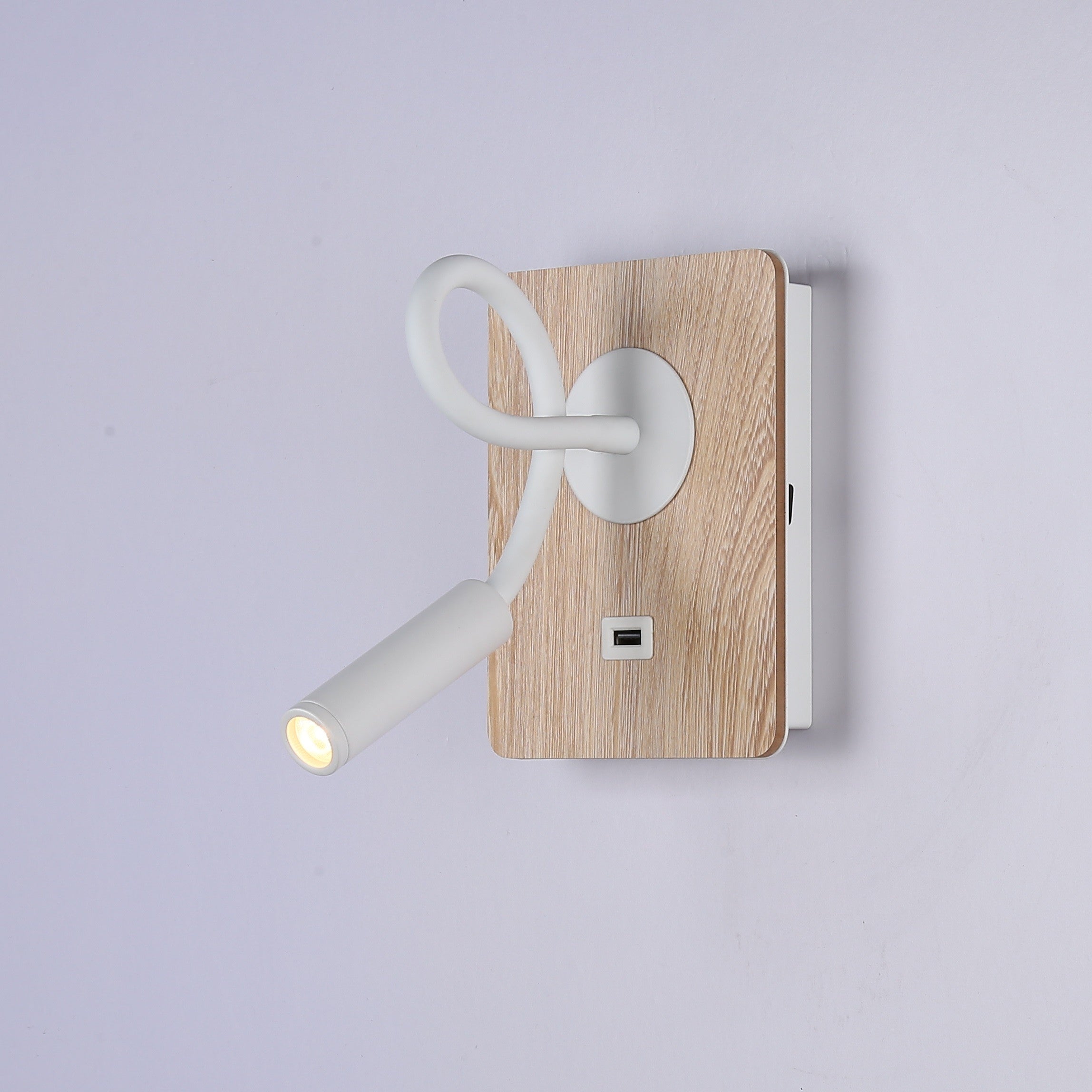 Pack x 2 - Aplique de pared flexible para lectura con puerto USB "LONDON USB" - Chip CREE - 3W