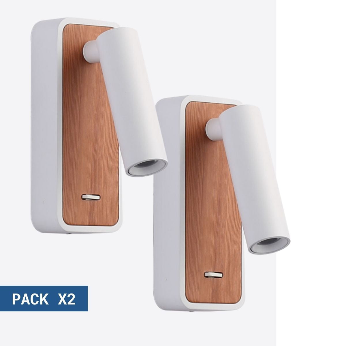 Pack x 2 - Aplique de pared para lectura "Irene" - 3W - Chip CREE
