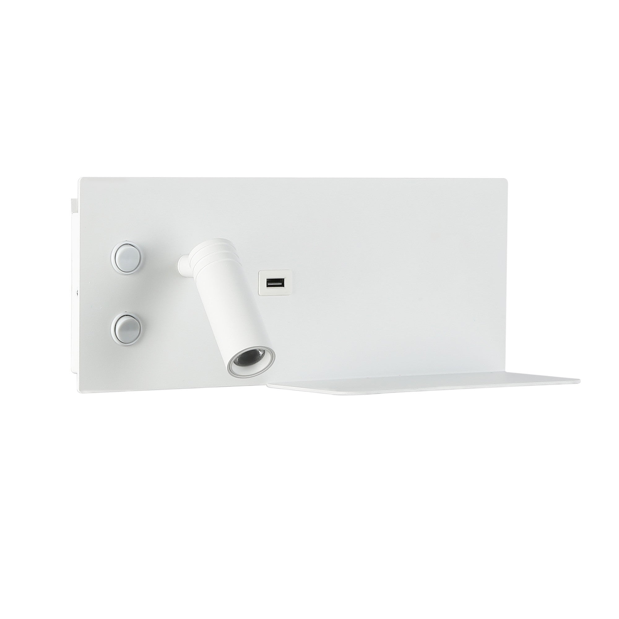Aplique de pared para lectura con puerto USB "Kerta" - Iluminación doble - 3W+7W