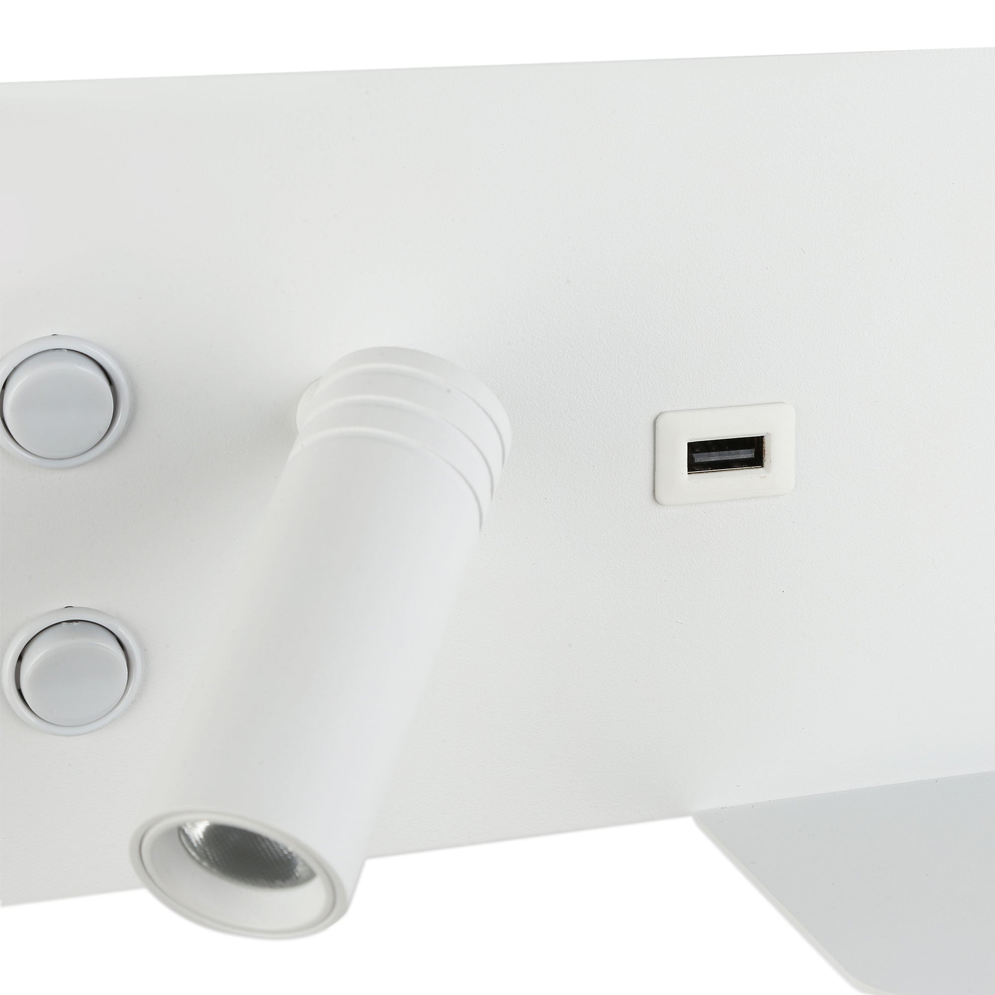 Aplique de pared para lectura con puerto USB "Kerta" - Iluminación doble - 3W+7W