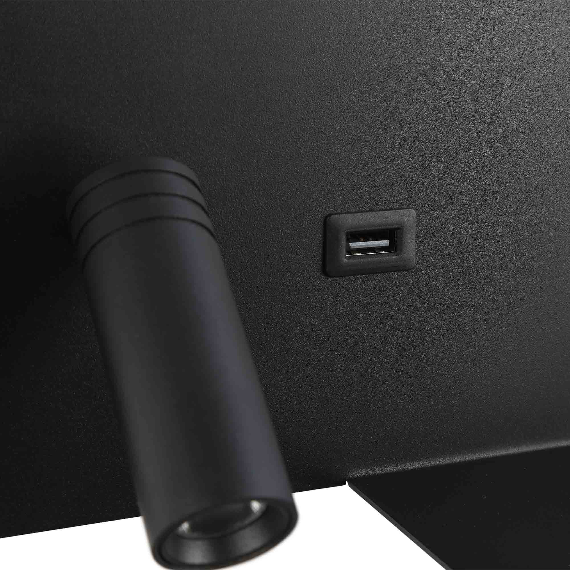 Pack x 2 - Aplique de pared para lectura con puerto USB "Kerta" - Iluminación doble - 3W+7W