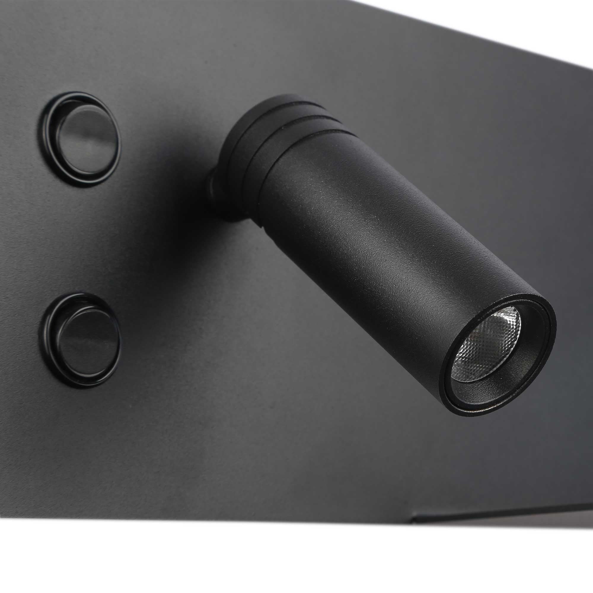 Pack x 2 - Aplique de pared para lectura con puerto USB "Kerta" - Iluminación doble - 3W+7W