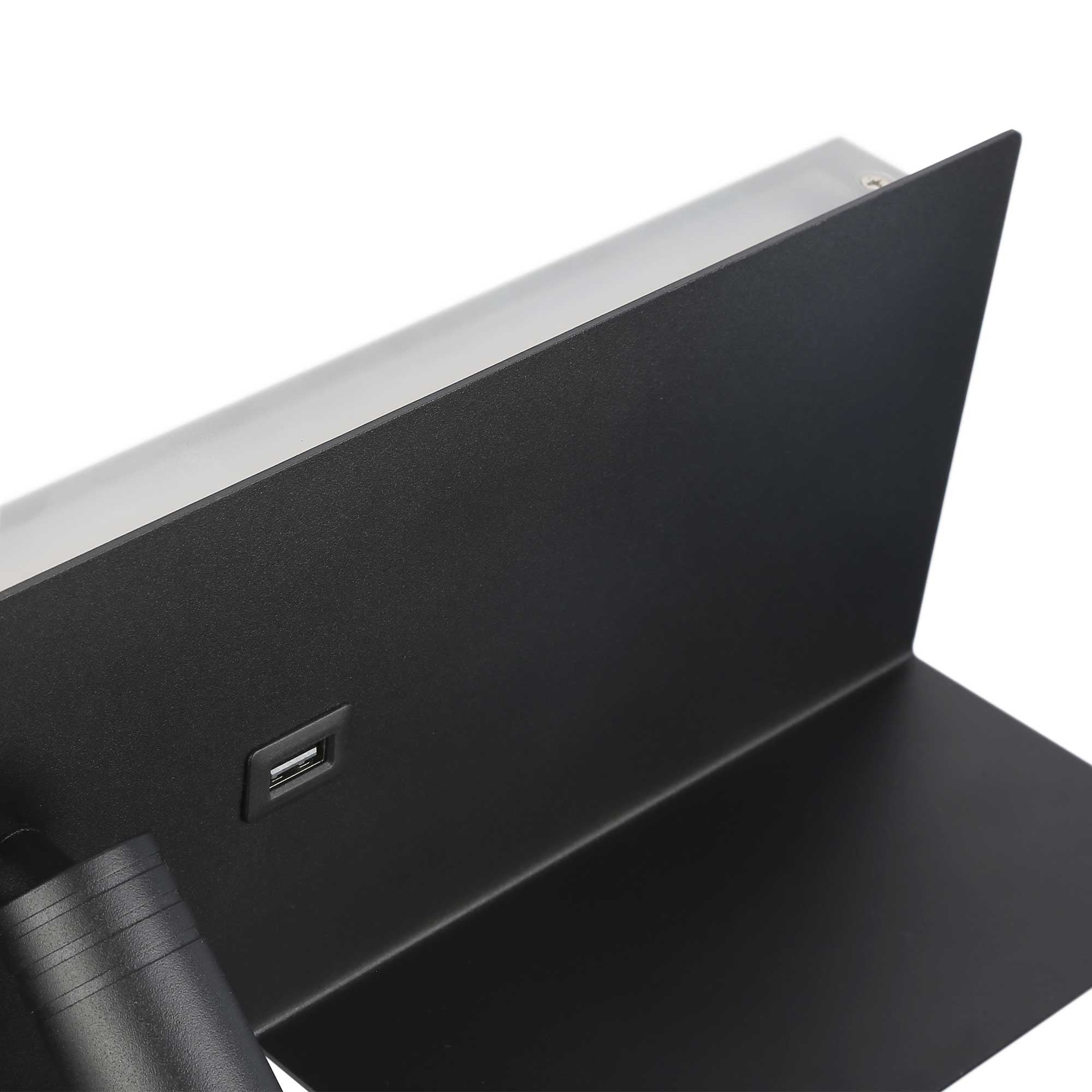 Pack x 2 - Aplique de pared para lectura con puerto USB "Kerta" - Iluminación doble - 3W+7W
