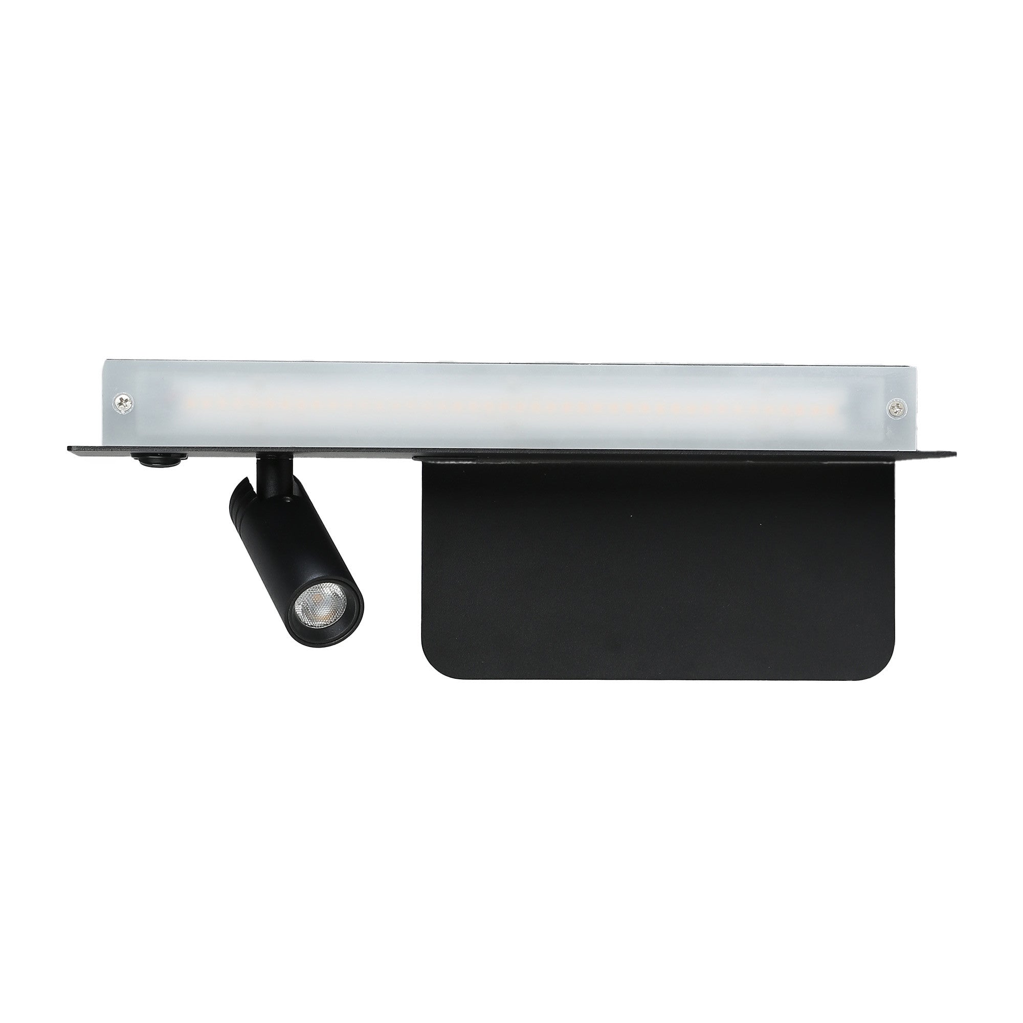 Pack x 2 - Aplique de pared para lectura con puerto USB "Kerta" - Iluminación doble - 3W+7W