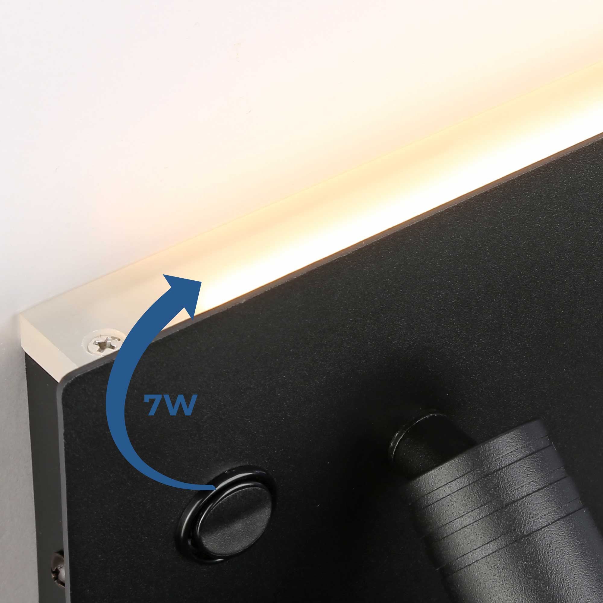 Pack x 2 - Aplique de pared para lectura con puerto USB "Kerta" - Iluminación doble - 3W+7W