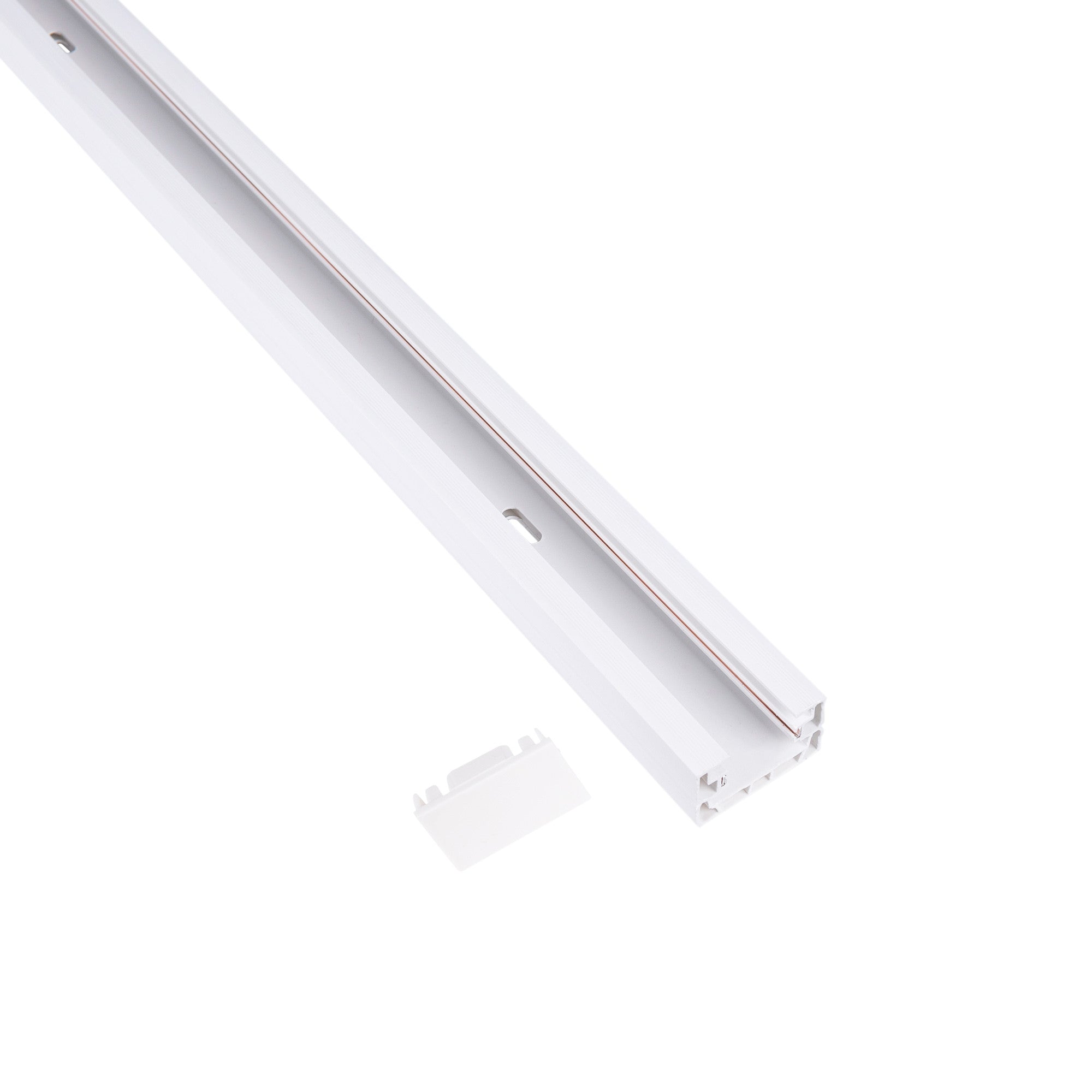 Carril monofásico de PVC para focos LED - Superficie - 2 metros