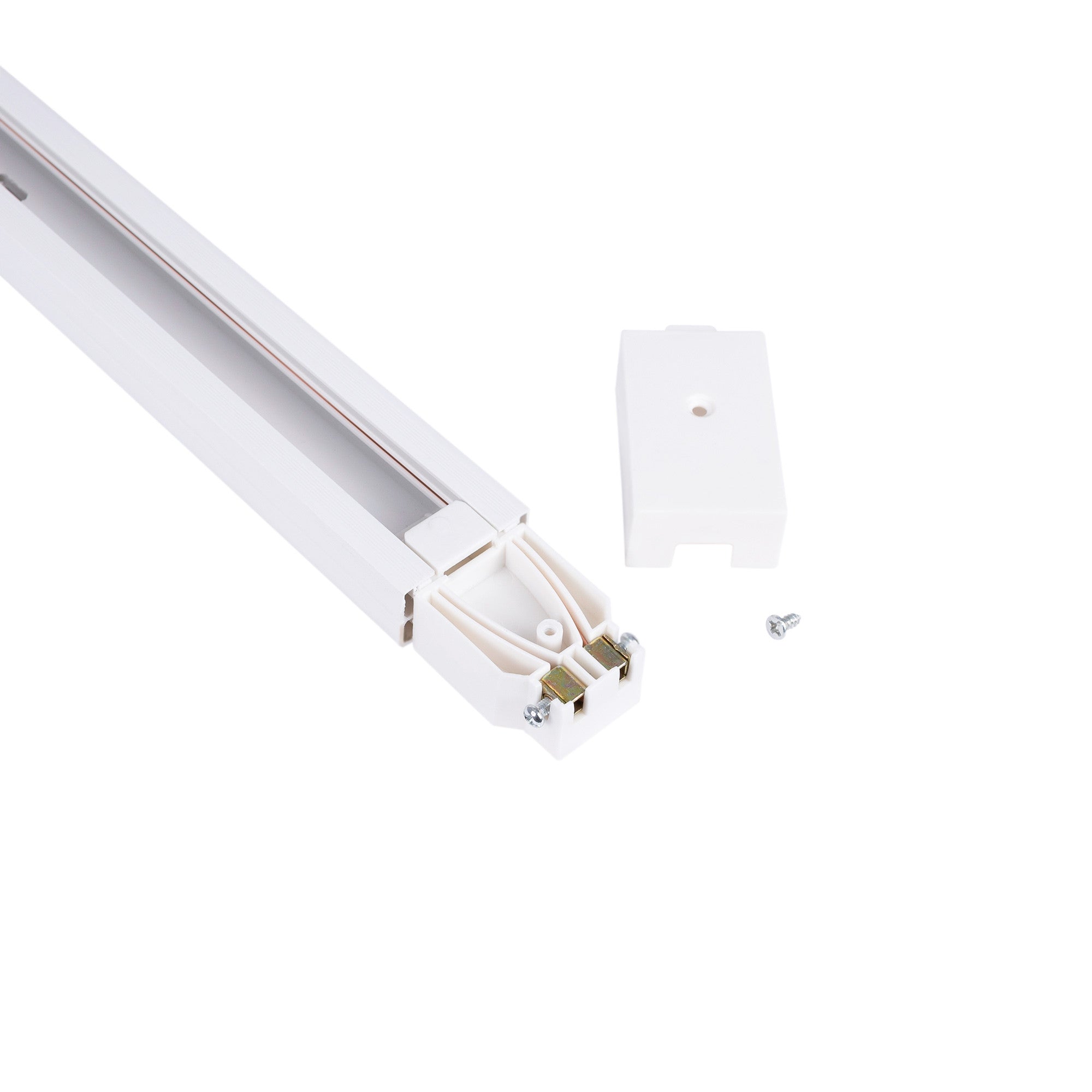 Carril monofásico de PVC para focos LED - Superficie - 2 metros
