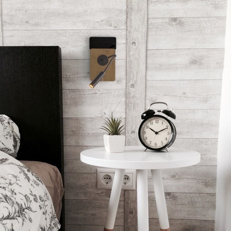 Pack x 2 - Aplique de pared flexible para lectura con puerto USB "LONDON USB" - Chip CREE - 3W