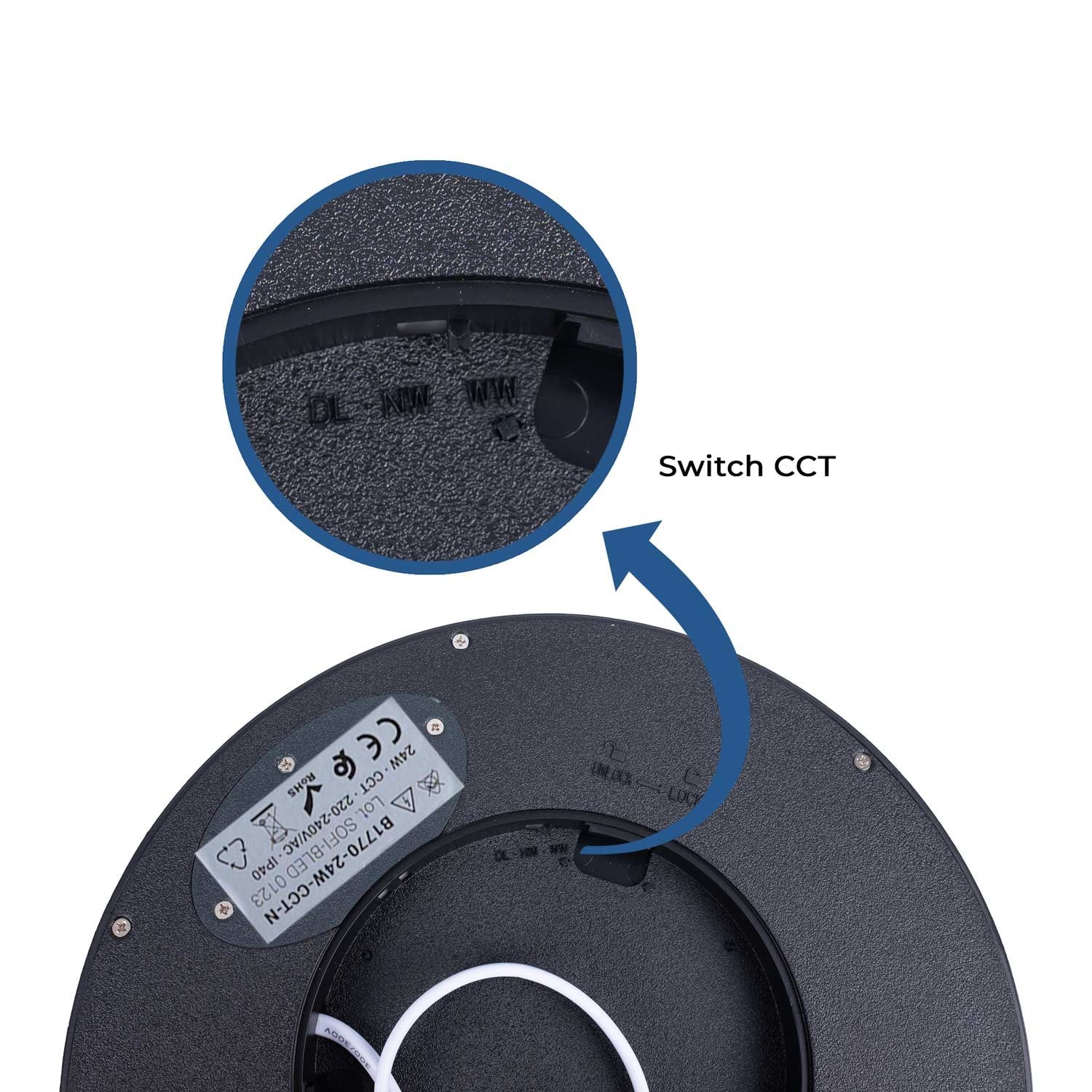 Plafón LED techo circular CCT 24W - IP40