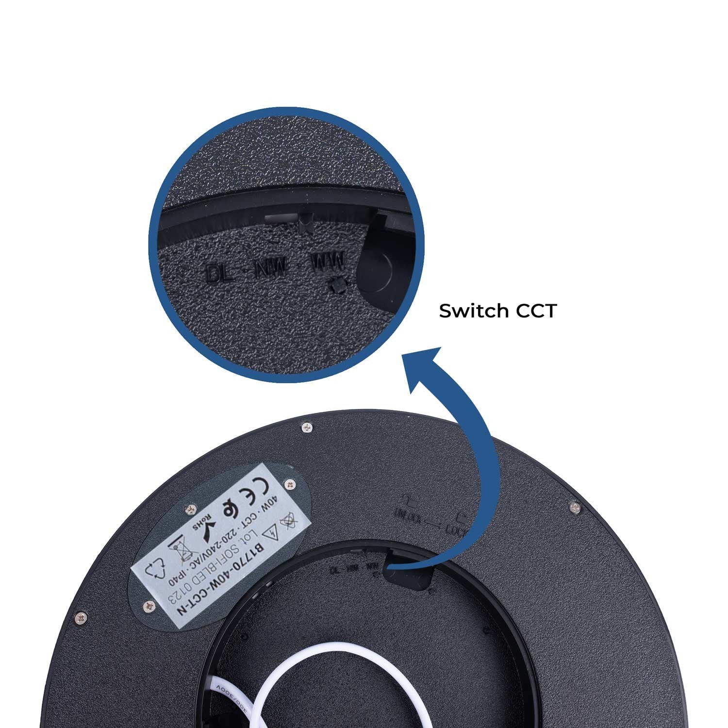 Plafón LED techo circular CCT 40W - IP40