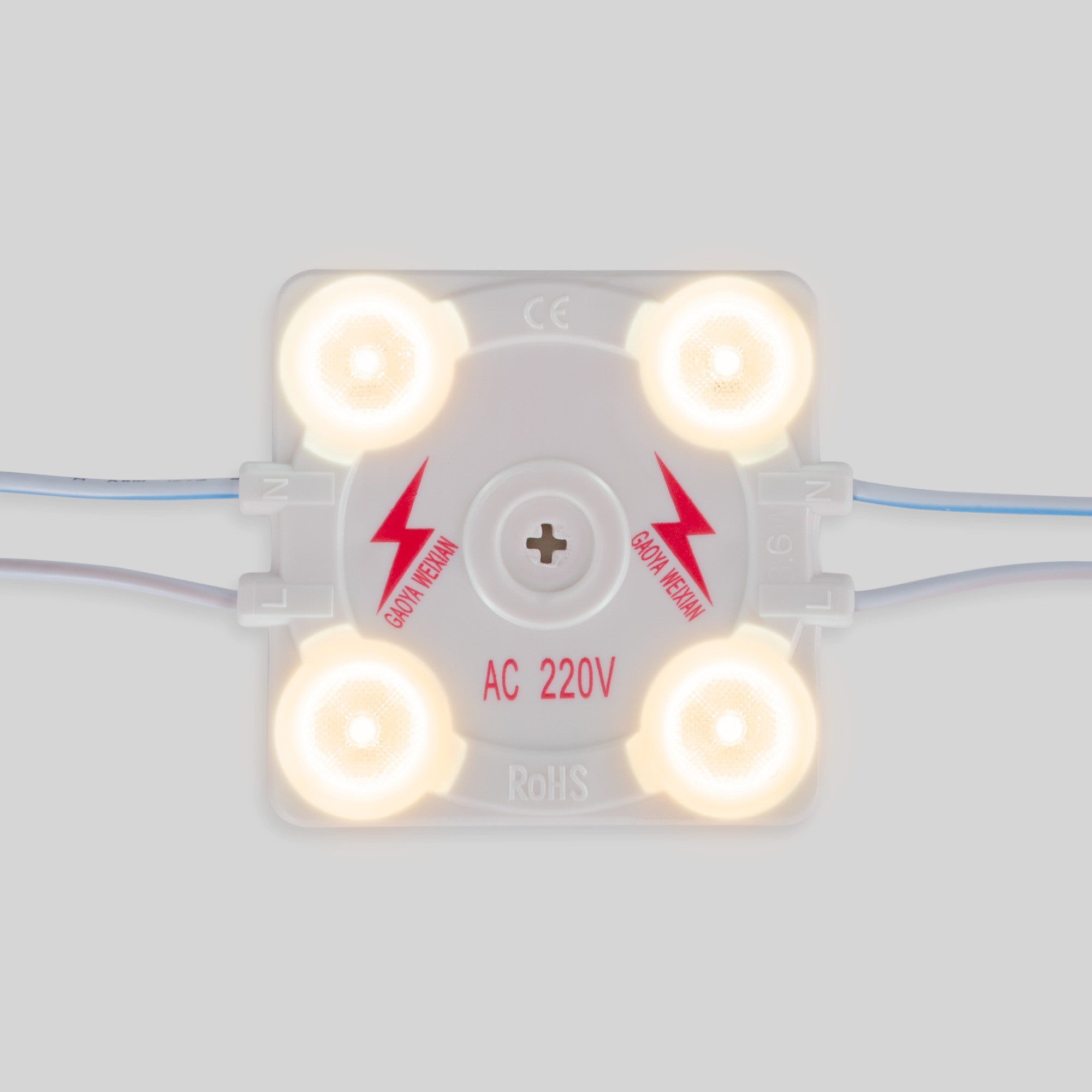 Módulo LED cuadrado para rótulos - 3.6W - 220V AC - IP65 - 165º
