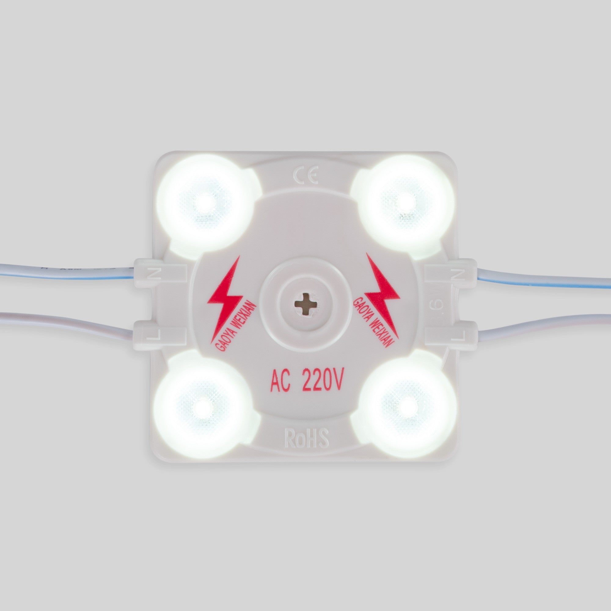 Módulo LED cuadrado para rótulos - 3.6W - 220V AC - IP65 - 165º