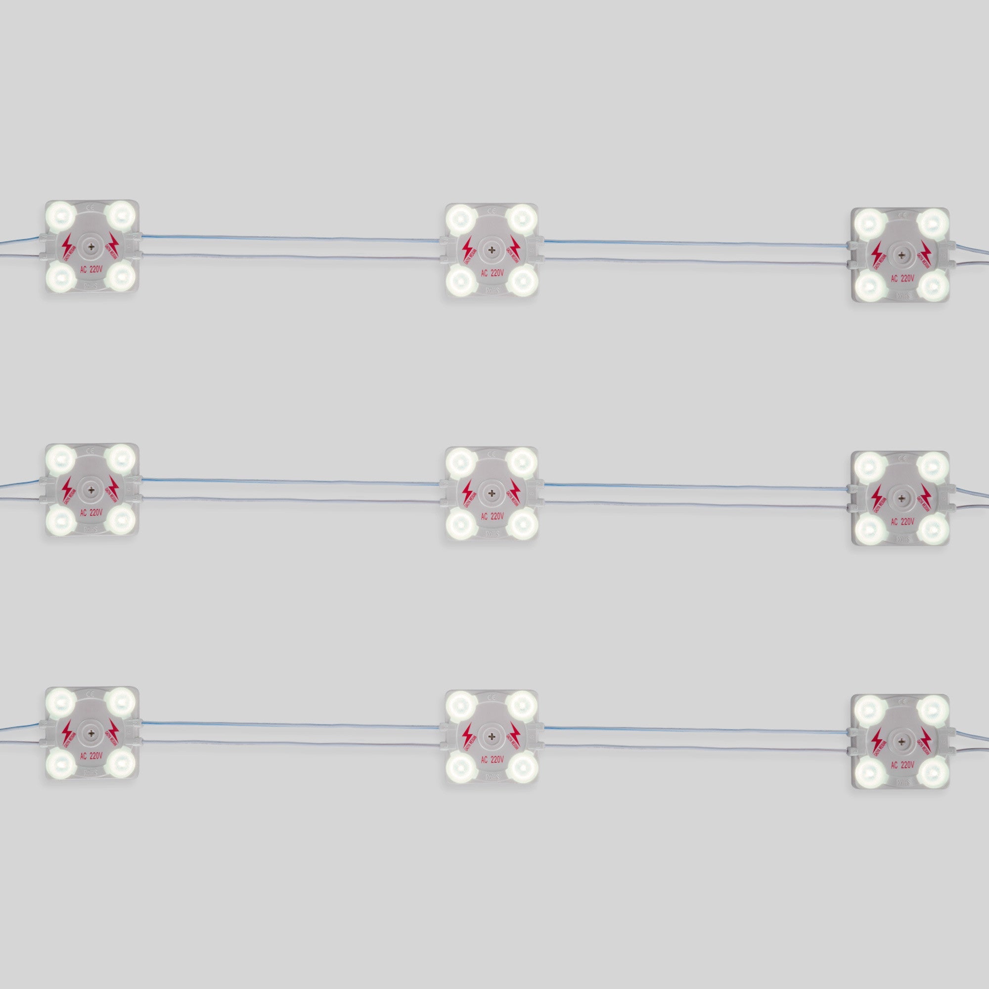 Módulo LED cuadrado para rótulos - 3.6W - 220V AC - IP65 - 165º