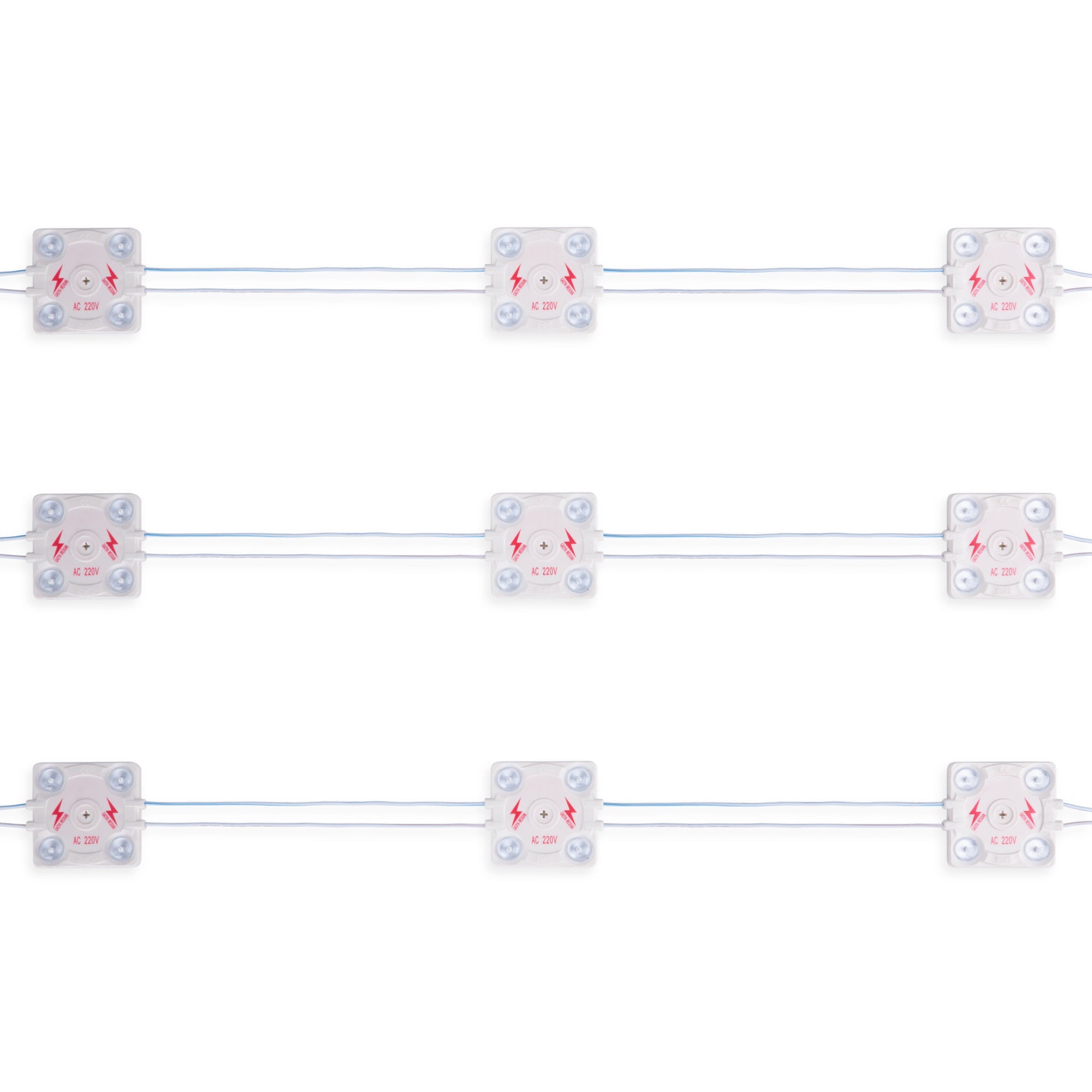 Módulo LED cuadrado para rótulos - 3.6W - 220V AC - IP65 - 165º