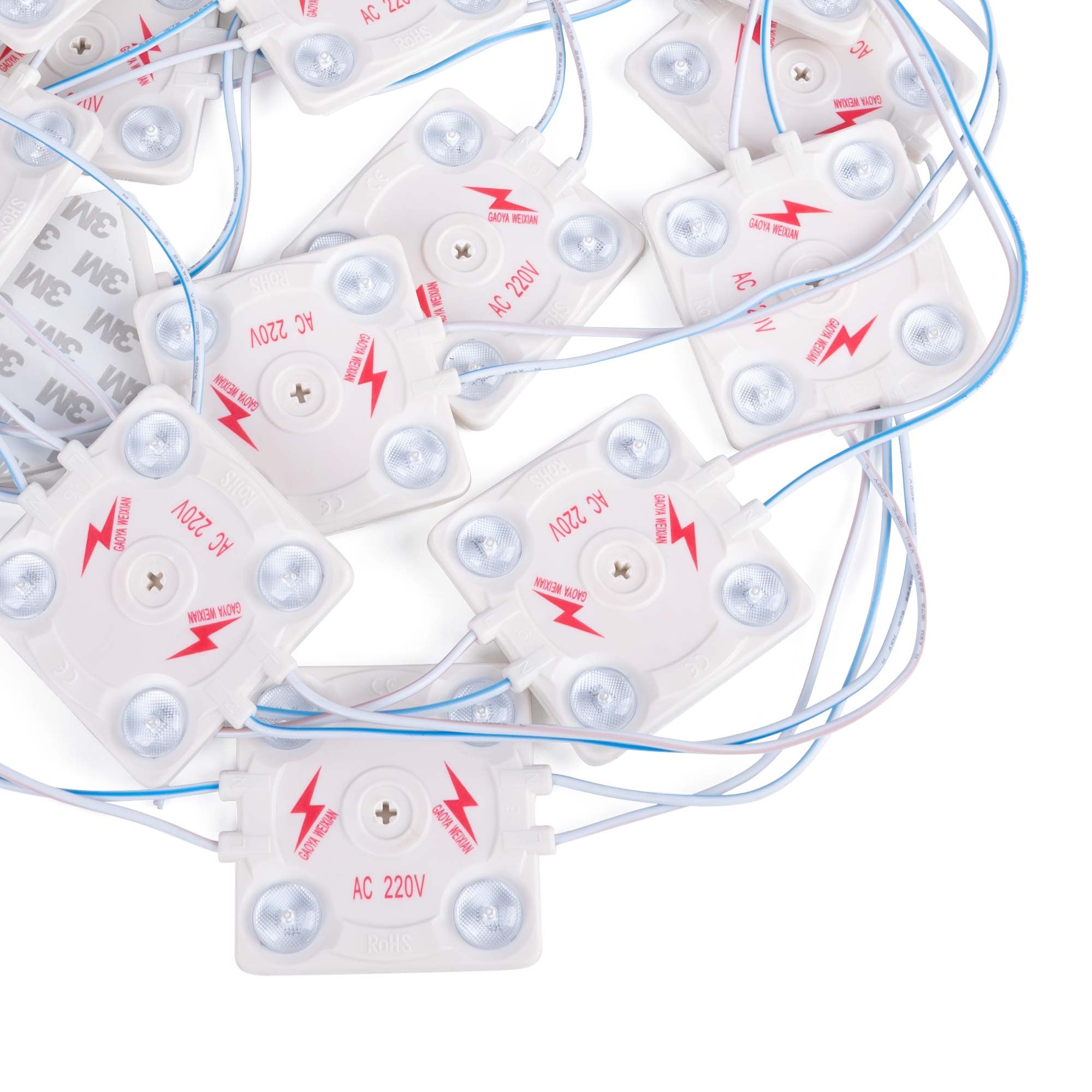Módulo LED cuadrado para rótulos - 3.6W - 220V AC - IP65 - 165º