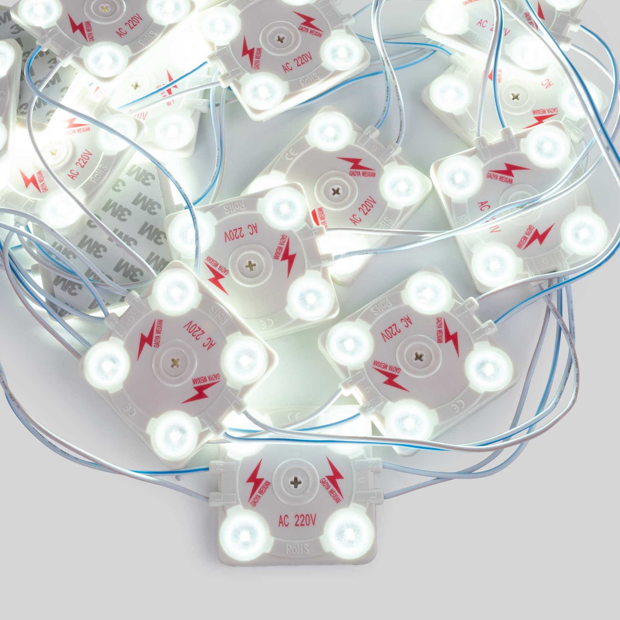 Módulo LED cuadrado para rótulos - 3.6W - 220V AC - IP65 - 165º