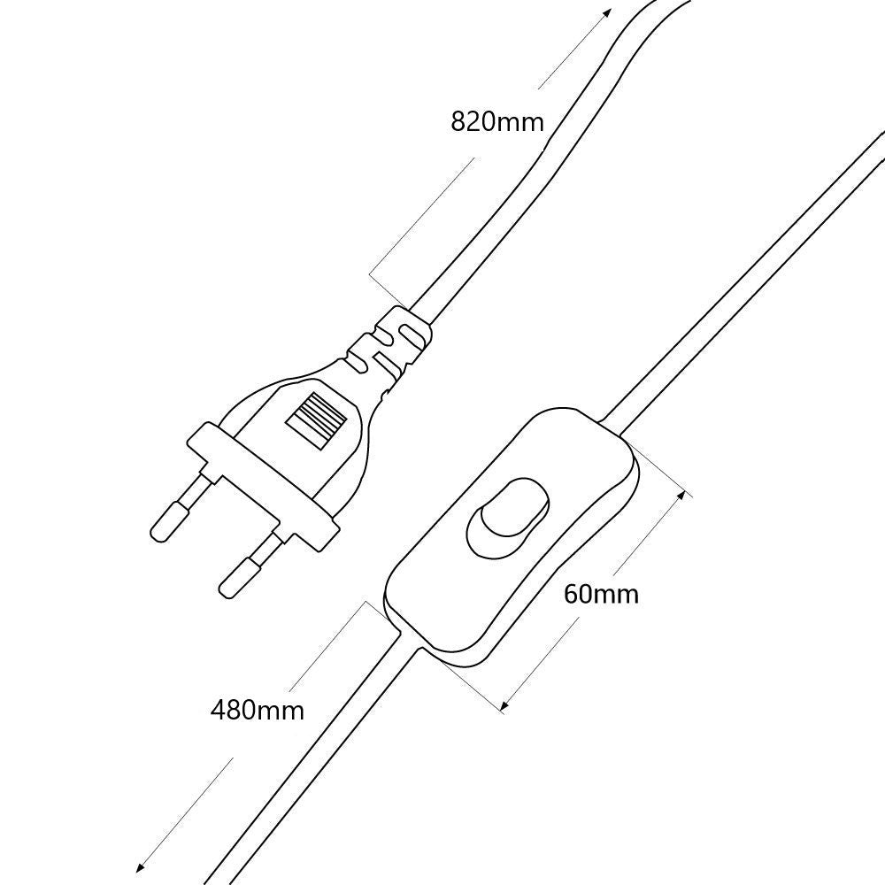Aplique de pared extensible con enchufe "Lisa" - E27 G45