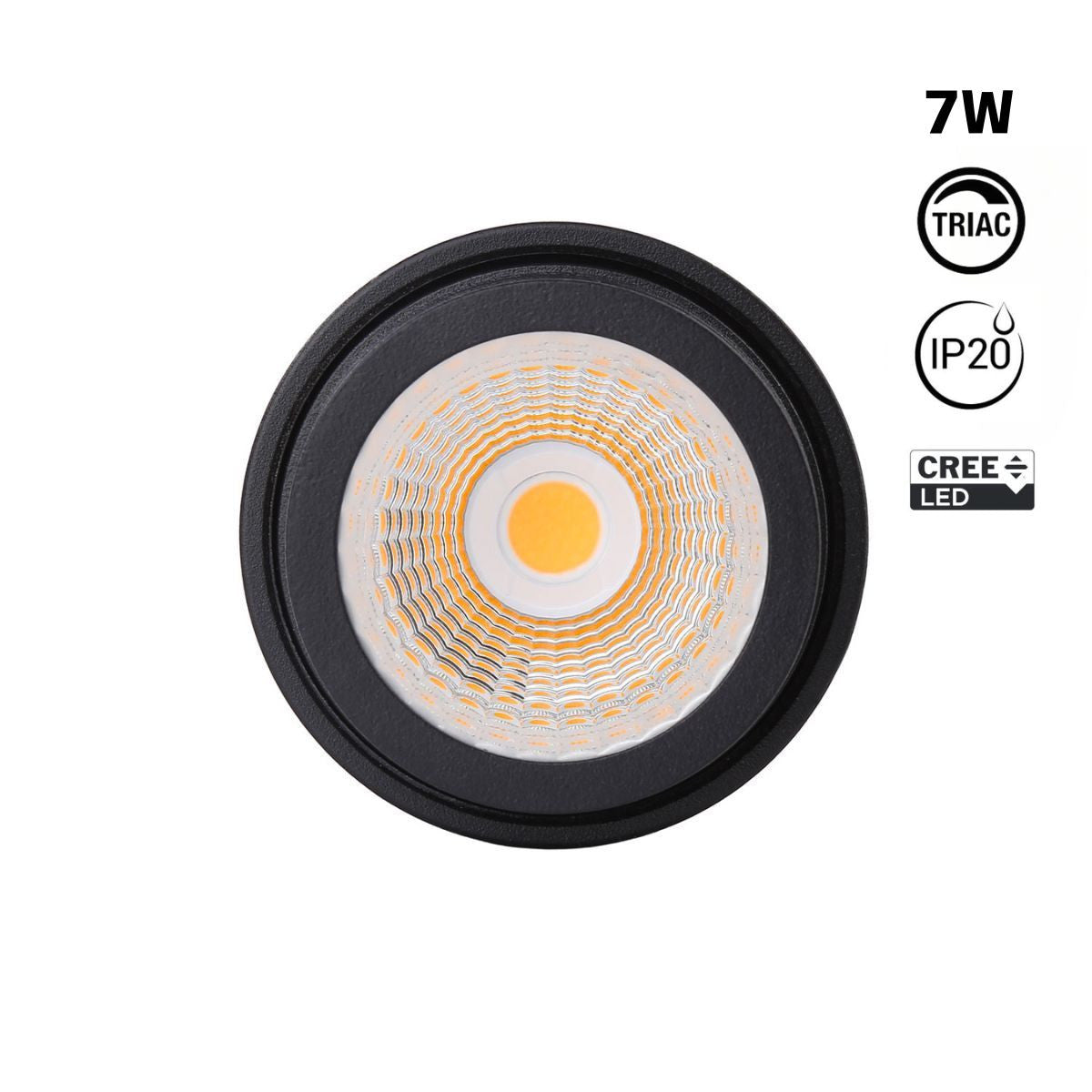 Módulo LED 7W para aro downlight MR16/GU10 - Regulable por TRIAC - 45º - CRI 90