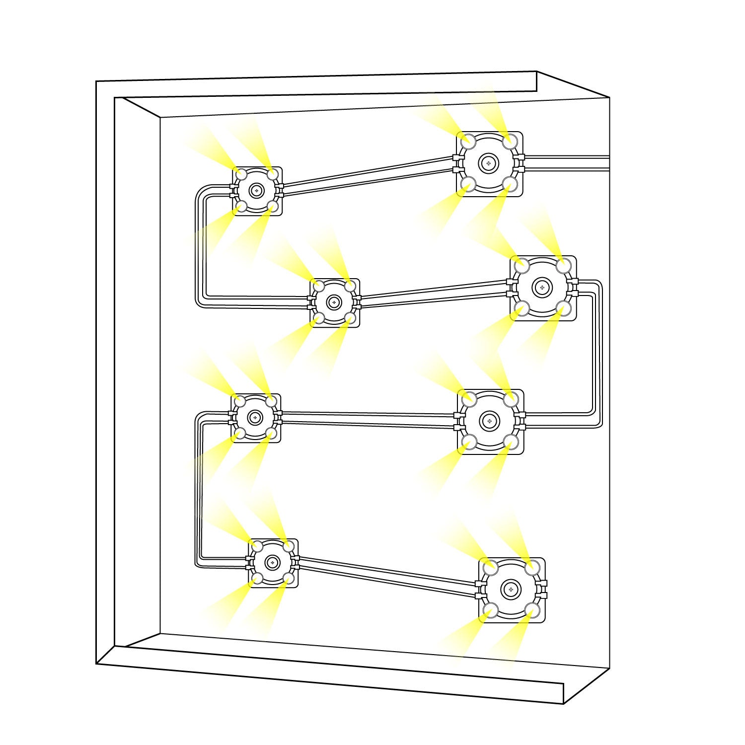 Módulo LED cuadrado para rótulos - 3.6W - 220V AC - IP65 - 165º