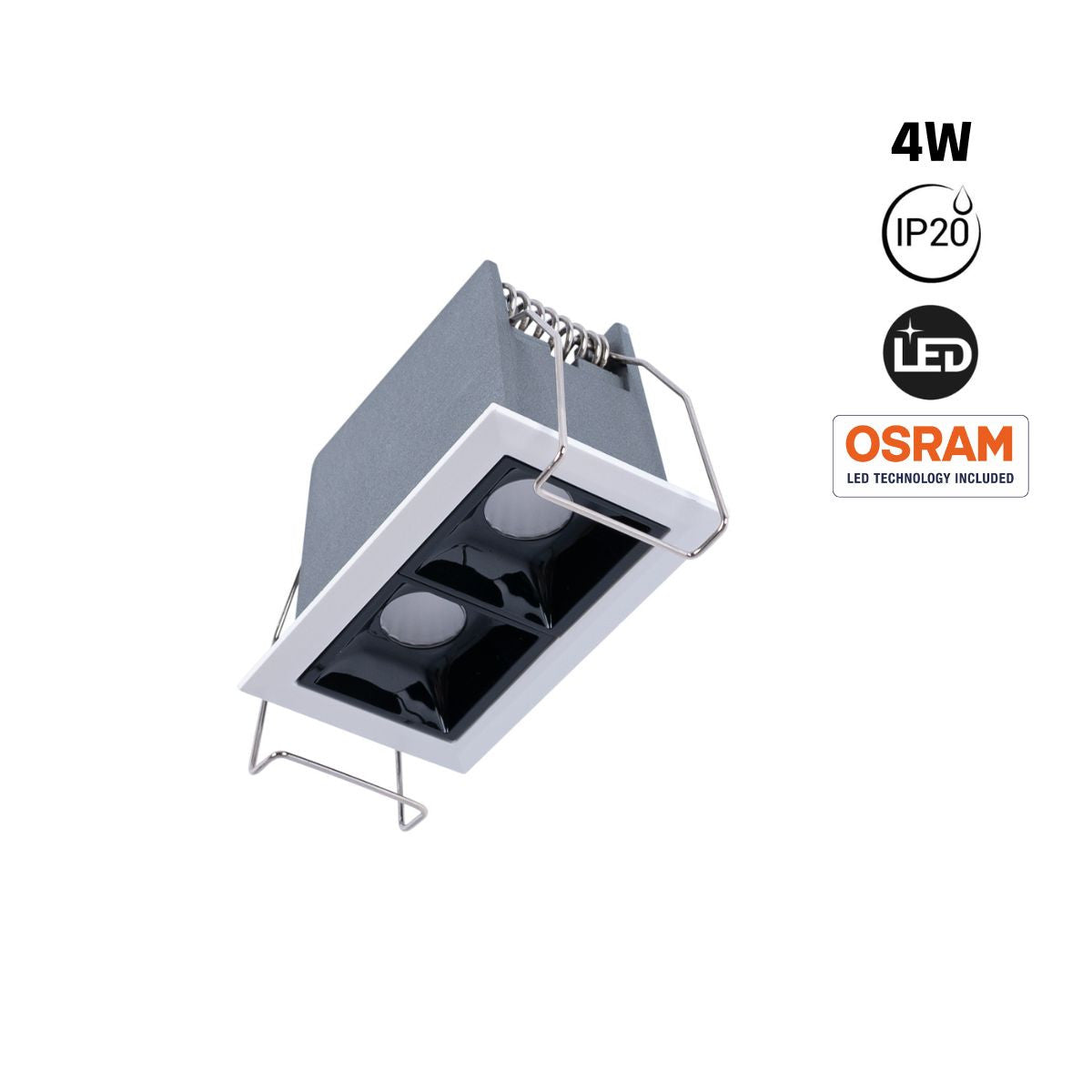Foco lineal LED empotrable 4W - UGR18 - CRI90 - Chip OSRAM