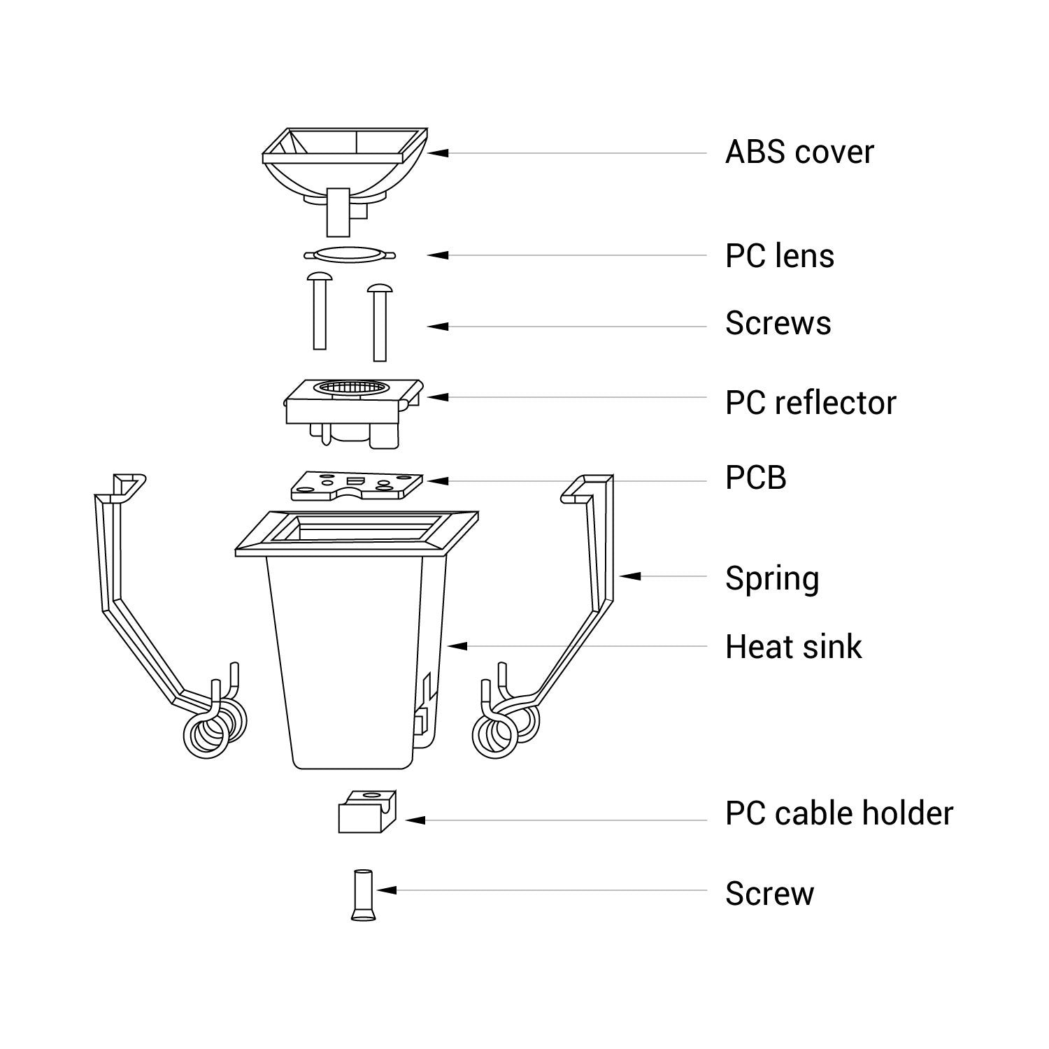 Foco lineal LED empotrable 2W - UGR18 - CRI90 - Chip OSRAM
