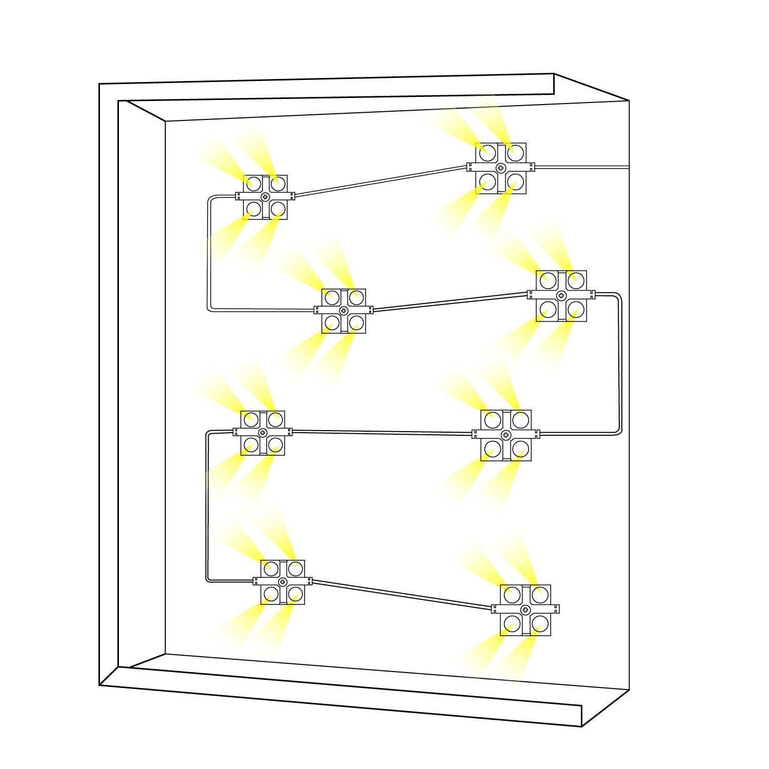 Módulo LED cuadrado para rótulos - 2W - 12V - IP65 - 160º