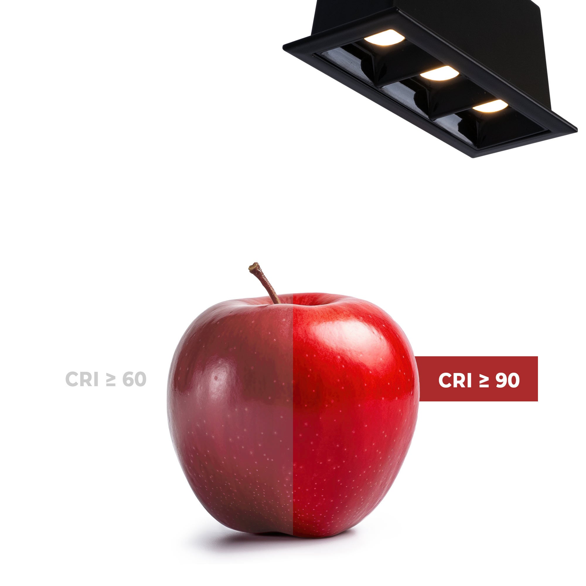 Foco lineal LED empotrable triple 6W - UGR18 - CRI90 - Chip OSRAM
