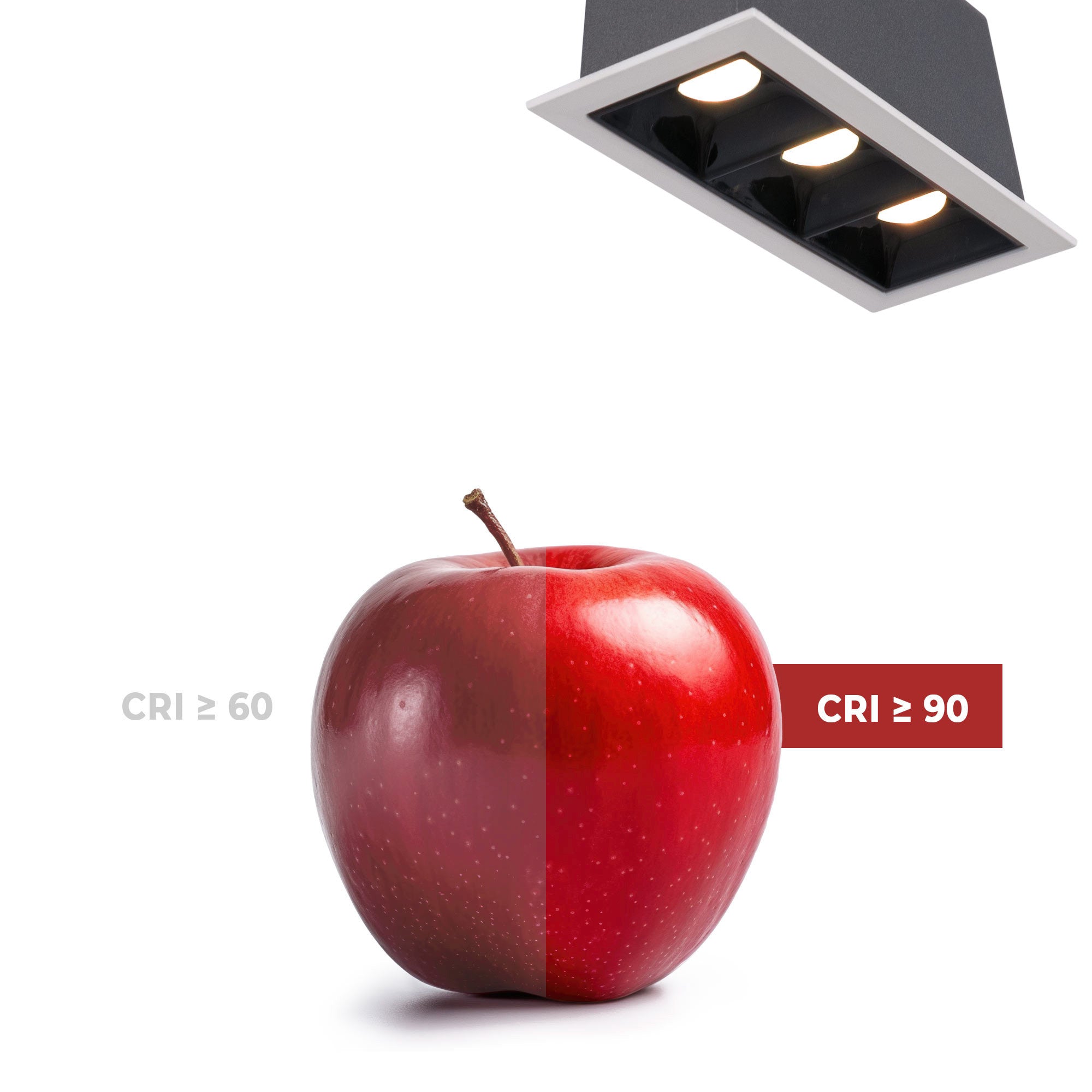 Foco lineal LED empotrable triple 6W - UGR18 - CRI90 - Chip OSRAM