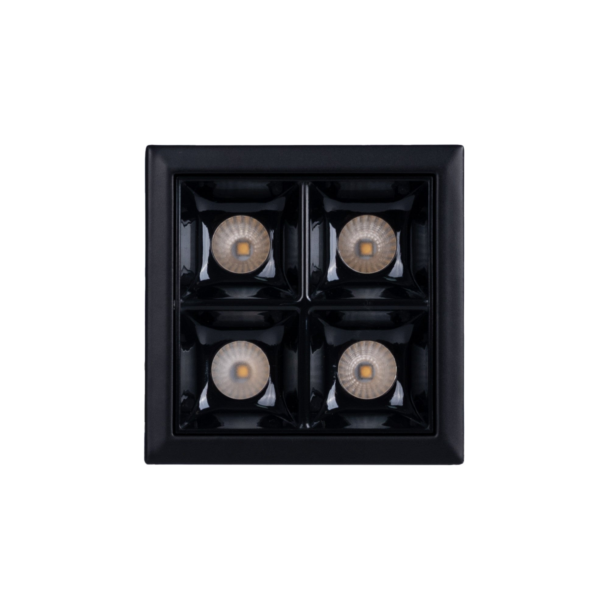 Downlight LED cuadrado empotrable 8W - 4 Focos - UGR18 - CRI90 - Chip OSRAM