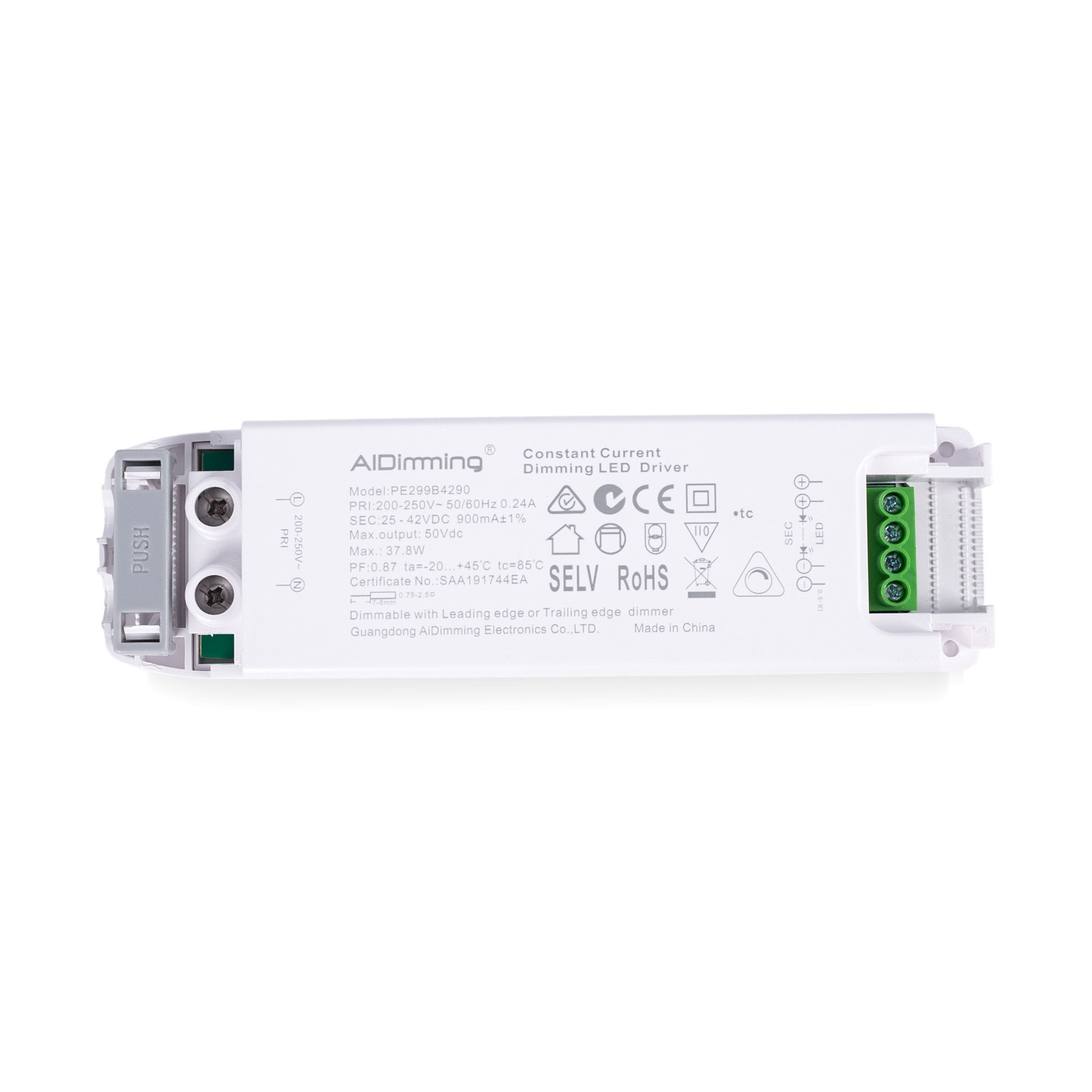 Driver regulable TRIAC 25-42V DC - 900mA - 37W