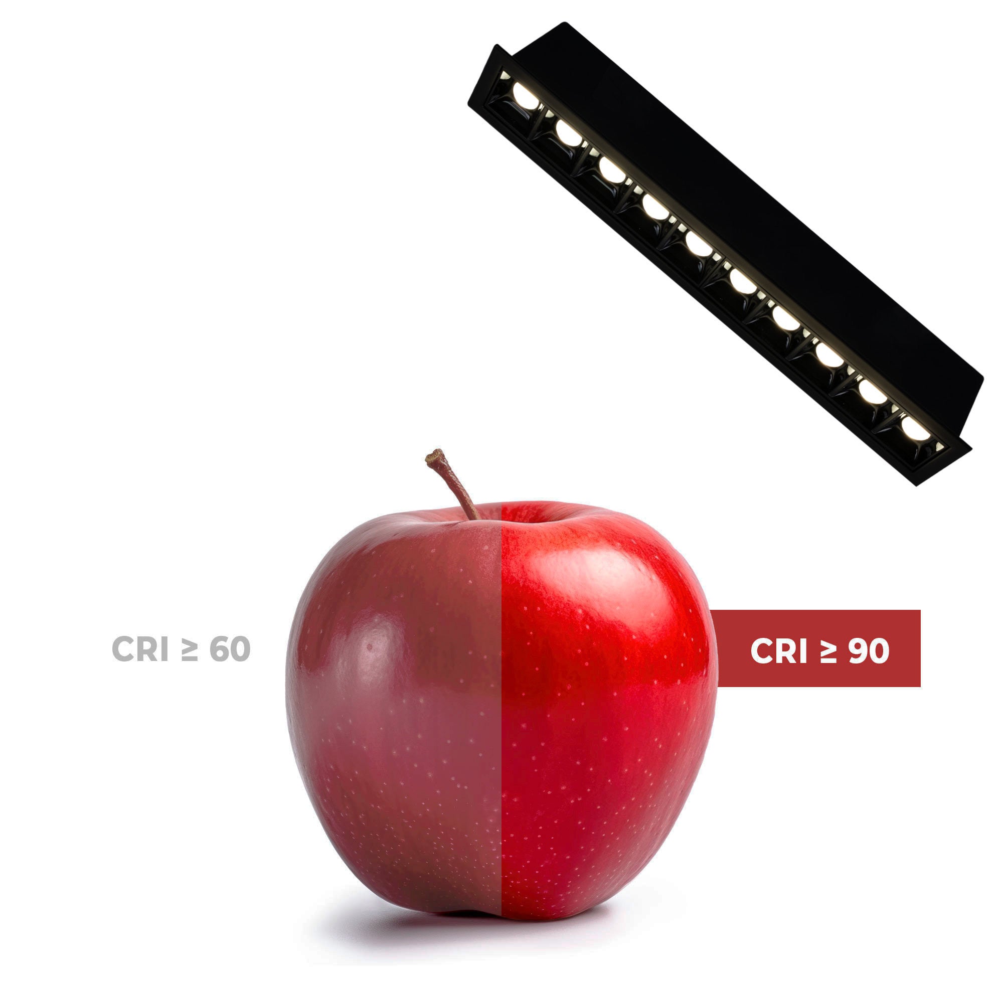 Foco lineal LED empotrable 20W - UGR18 - CRI90 - Chip OSRAM
