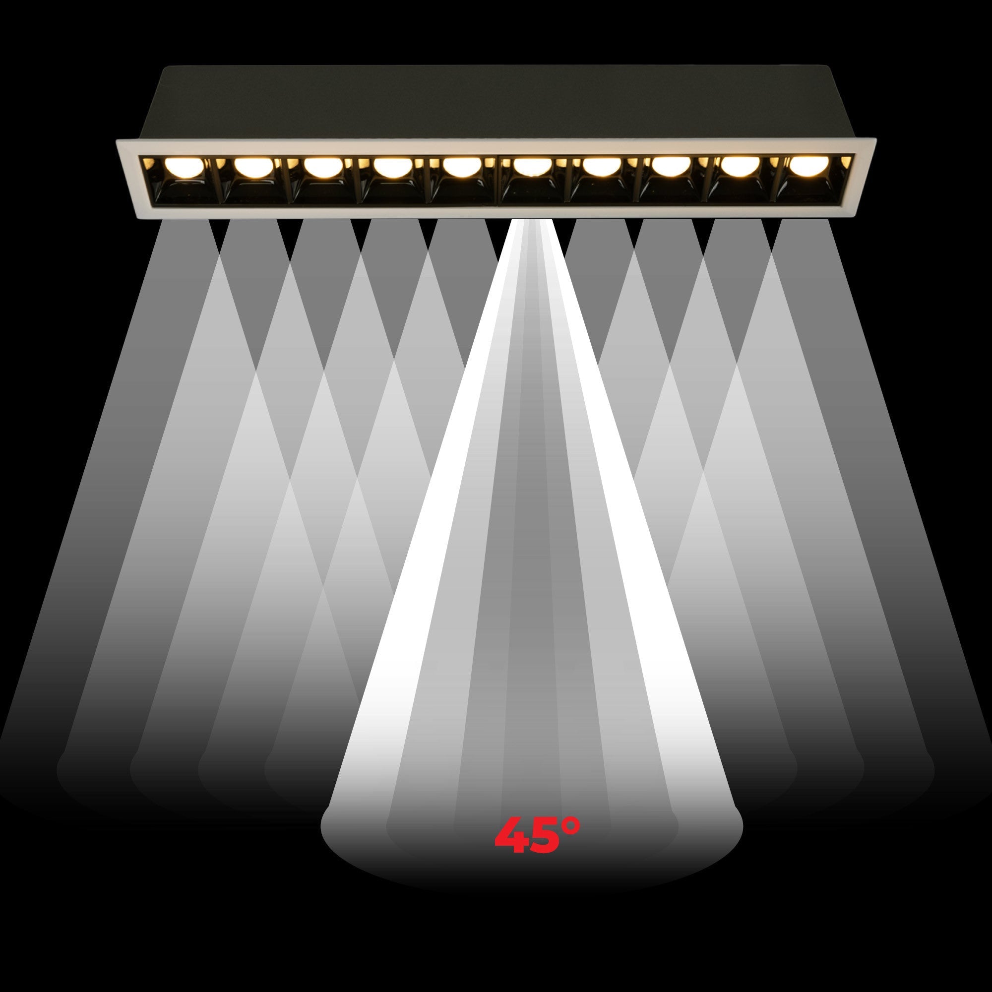Foco lineal LED empotrable 20W - UGR18 - CRI90 - Chip OSRAM