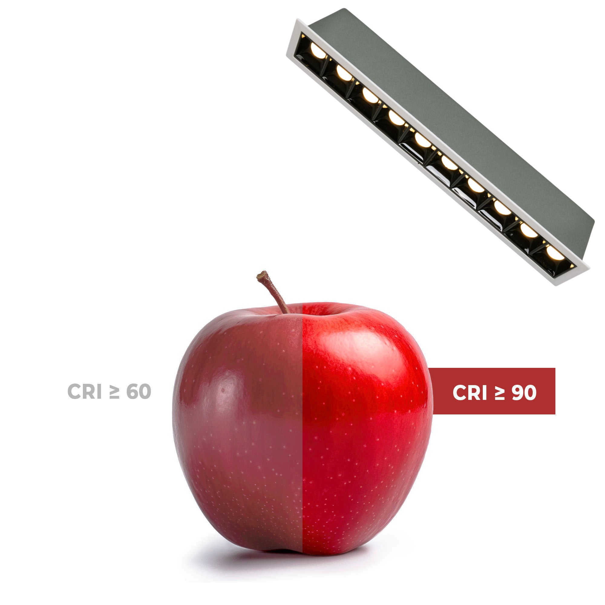 Foco lineal LED empotrable 20W - UGR18 - CRI90 - Chip OSRAM