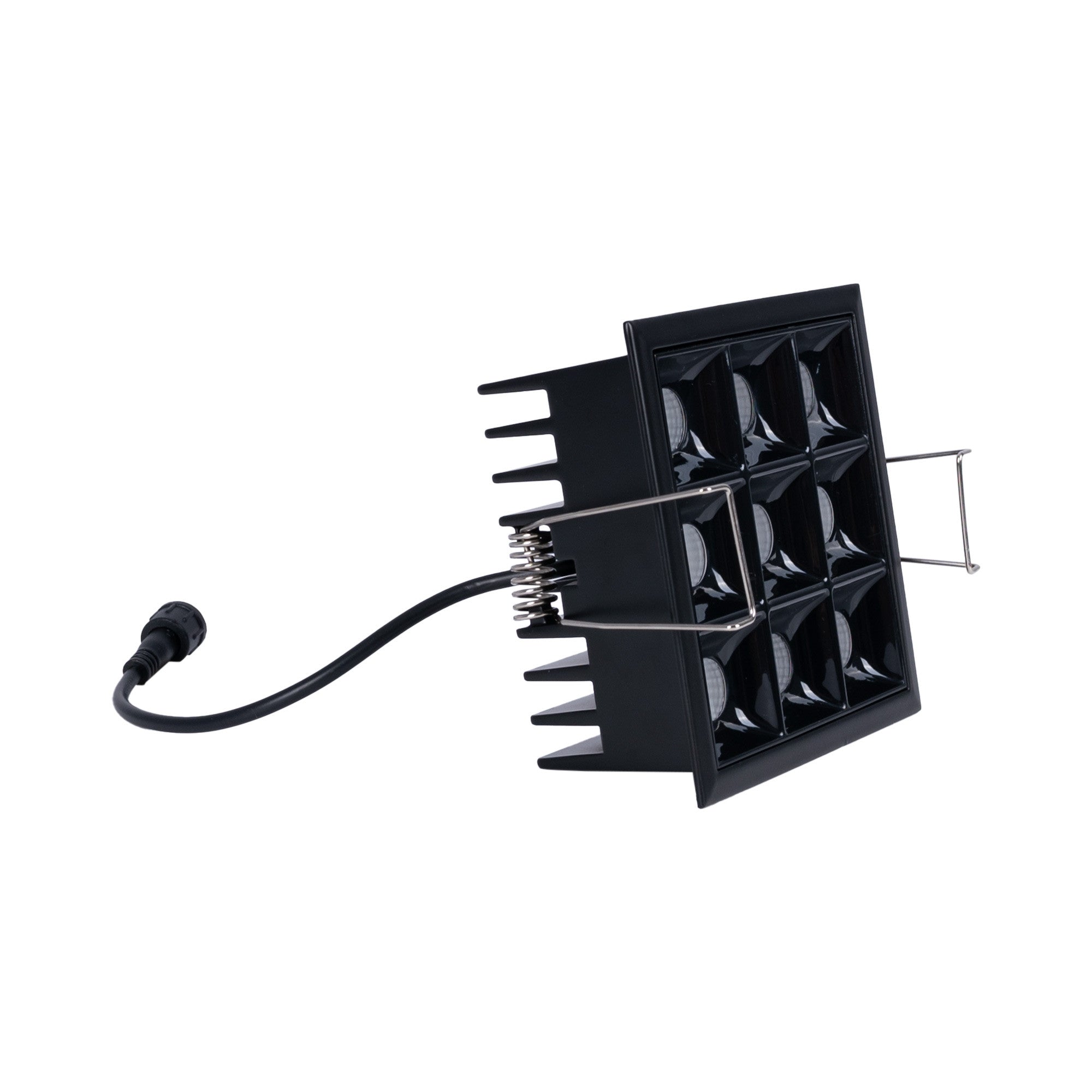 Downlight LED cuadrado empotrable 18W - 9 Focos - UGR18 - CRI90 - Chip OSRAM
