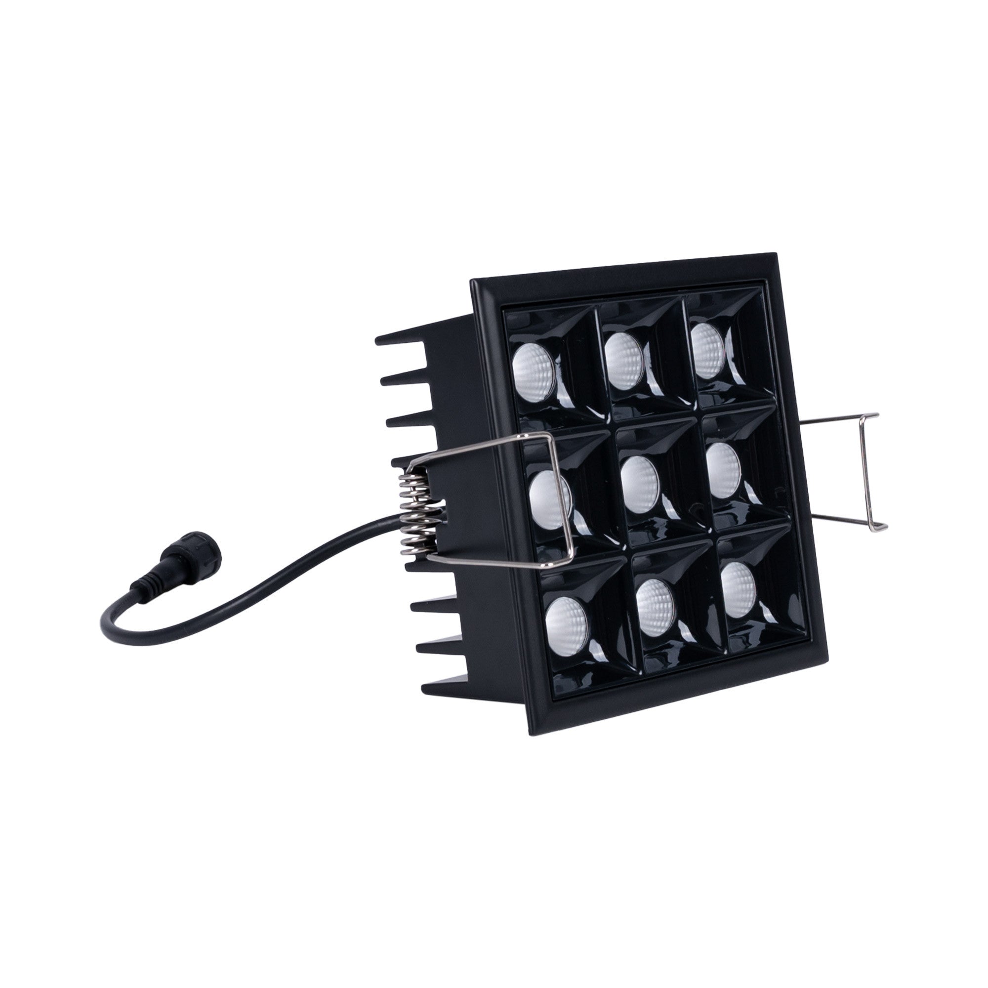 Downlight LED cuadrado empotrable 18W - 9 Focos - UGR18 - CRI90 - Chip OSRAM