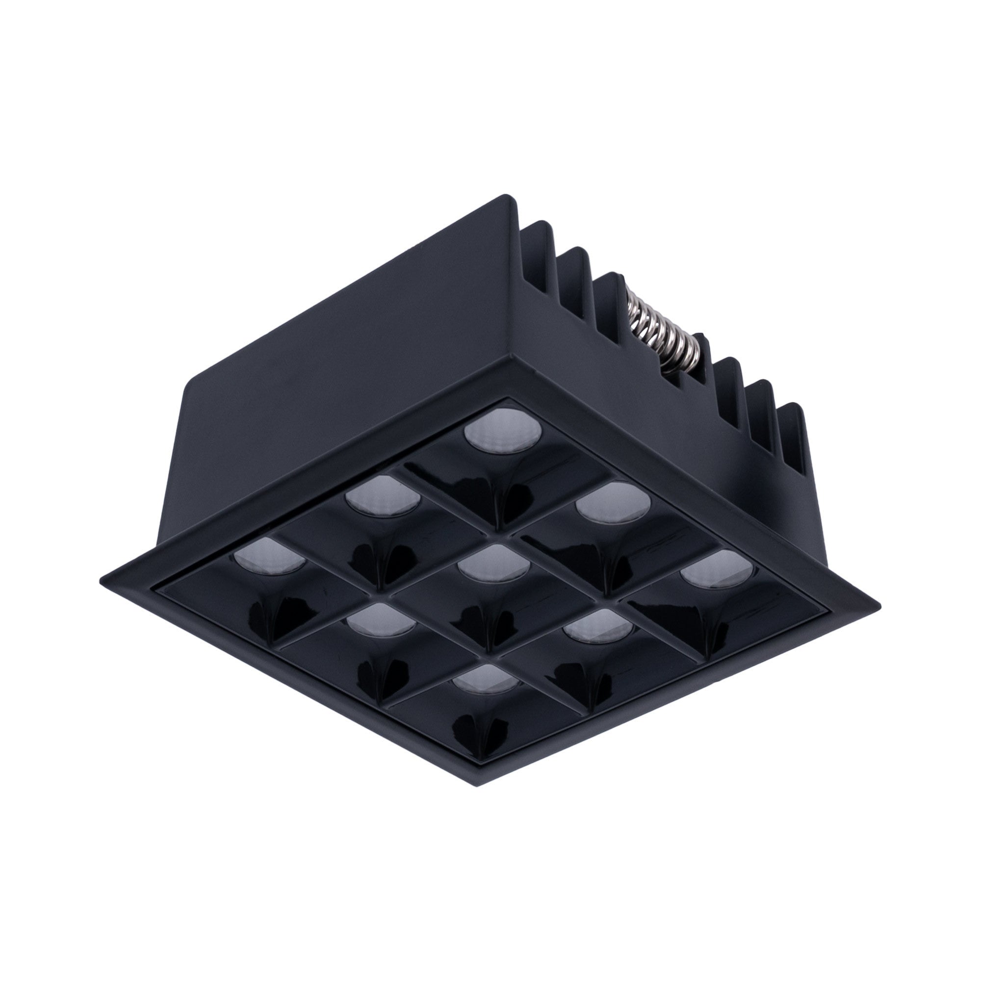 Downlight LED cuadrado empotrable 18W - 9 Focos - UGR18 - CRI90 - Chip OSRAM