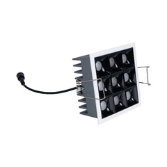 Downlight LED cuadrado empotrable 18W - 9 Focos - UGR18 - CRI90 - Chip OSRAM