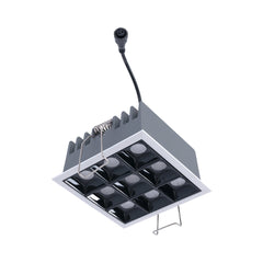 Downlight LED cuadrado empotrable 18W - 9 Focos - UGR18 - CRI90 - Chip OSRAM