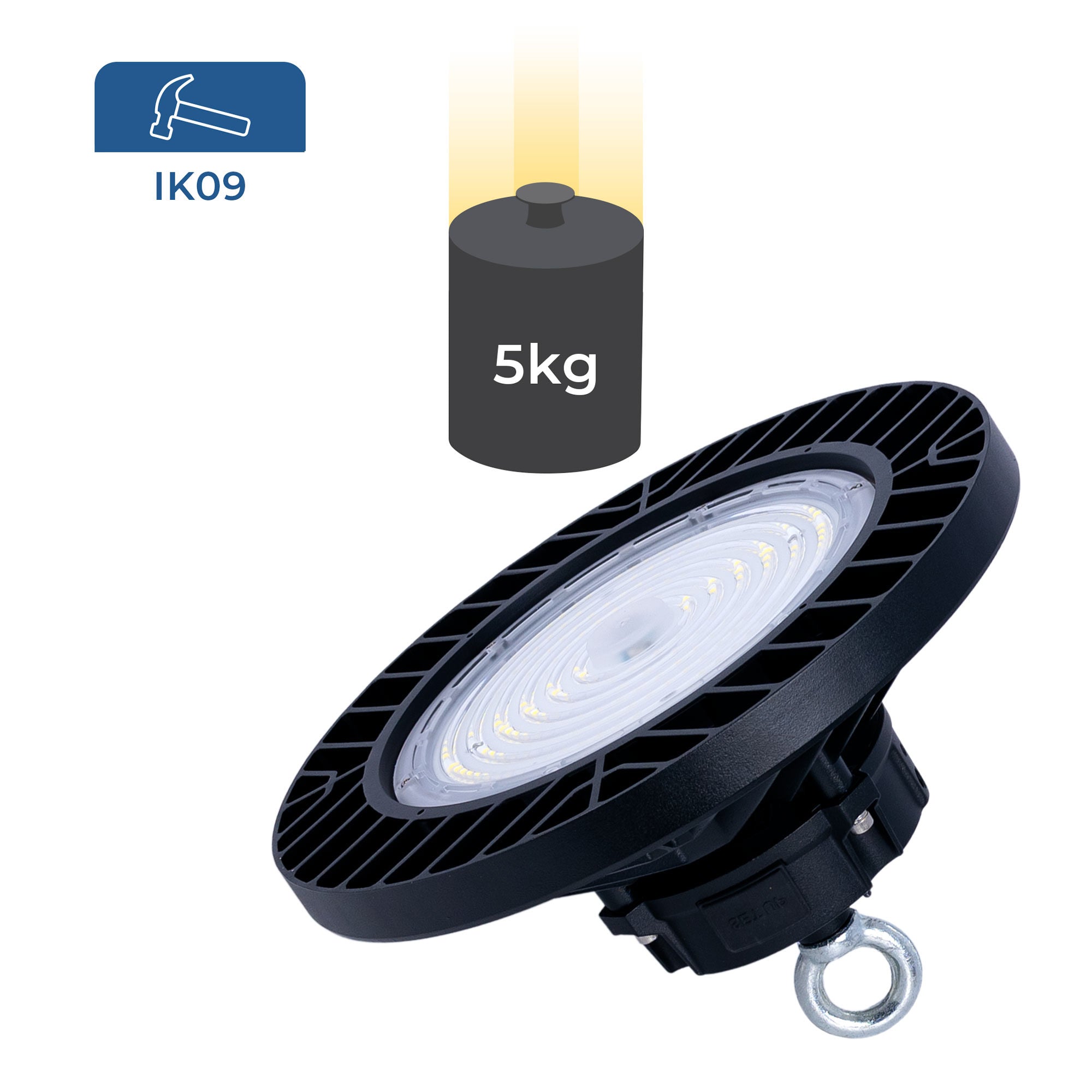 Campana LED industrial - 150W - PHILIPS Lumileds - Driver LIFUD - 5000K - IP65 - 7 años garantía