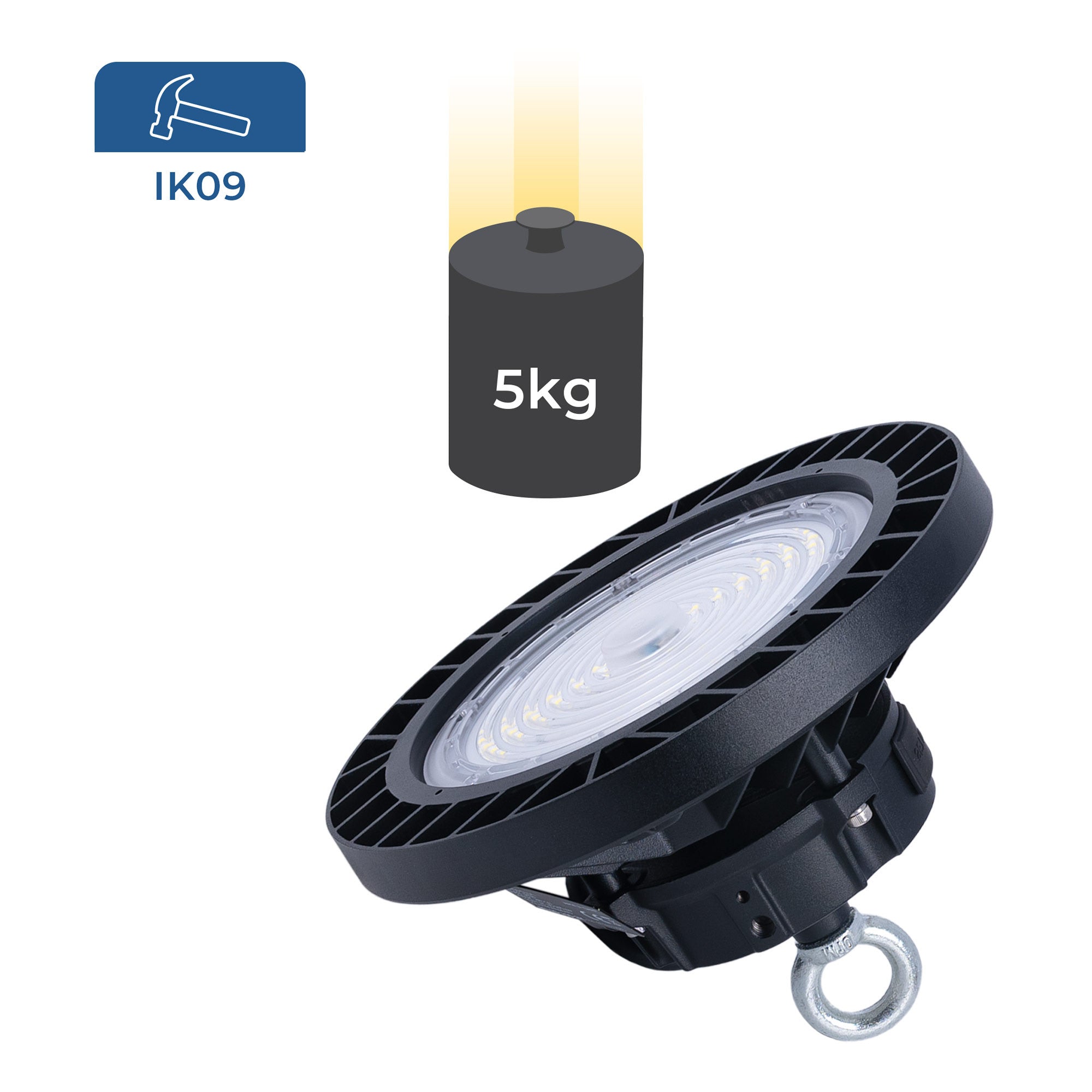 Campana LED industrial - 100W - PHILIPS Lumileds - Driver LIFUD - 5000K - IP65 - 7 años garantía