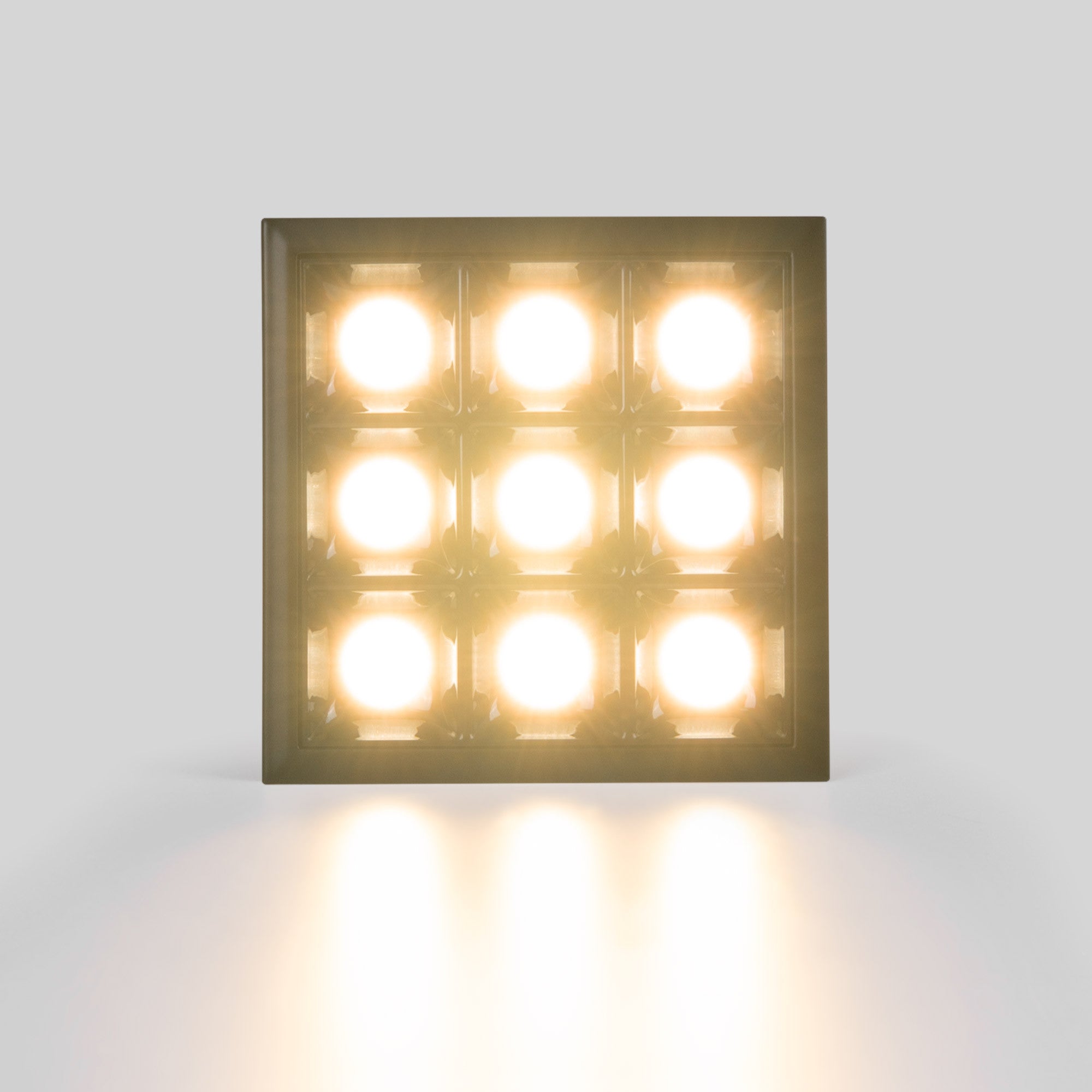 Downlight LED cuadrado empotrable 18W - 9 Focos - UGR18 - CRI90 - Chip OSRAM